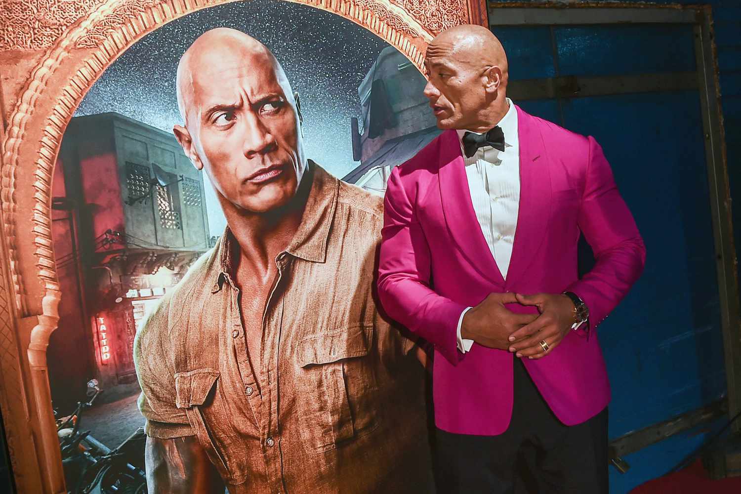 Dwayne Johnson at the UK Premiere of JUMANJI: THE NEXT LEVEL at Odeon IMAX Waterloo on December 05, 2019 in London, England