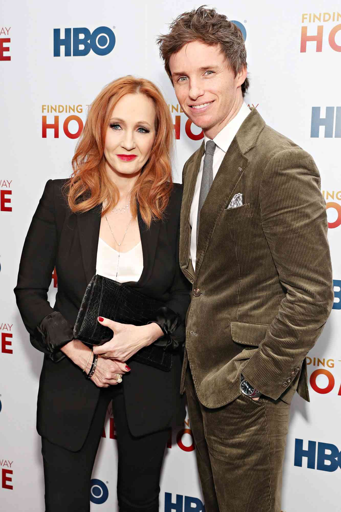 J.K. Rowling and Eddie Redmayne attend HBO's "Finding The Way Home" World Premiere at Hudson Yards on December 11, 2019 in New York City