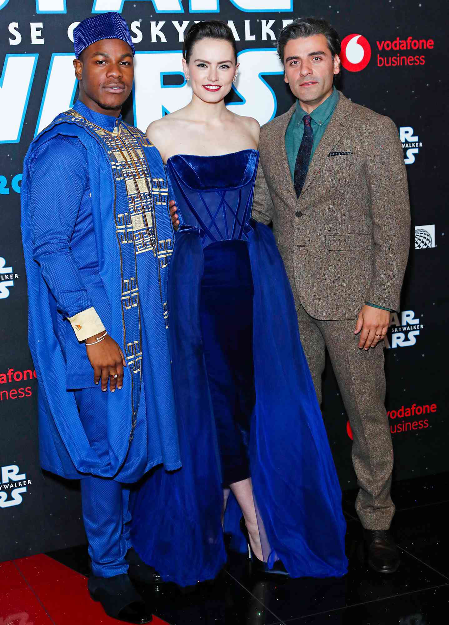 John Boyega, Daisy Ridley and Oscar Isaac