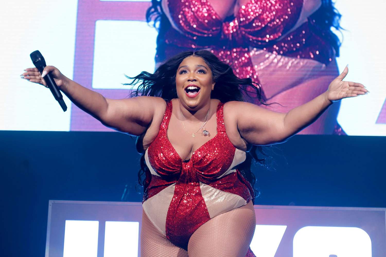 Lizzo performs onstage during 93.3 FLZ's Jingle Ball 2019 Presented by Capital One at Amalie Arena on December 01, 2019 in Tampa, Florida