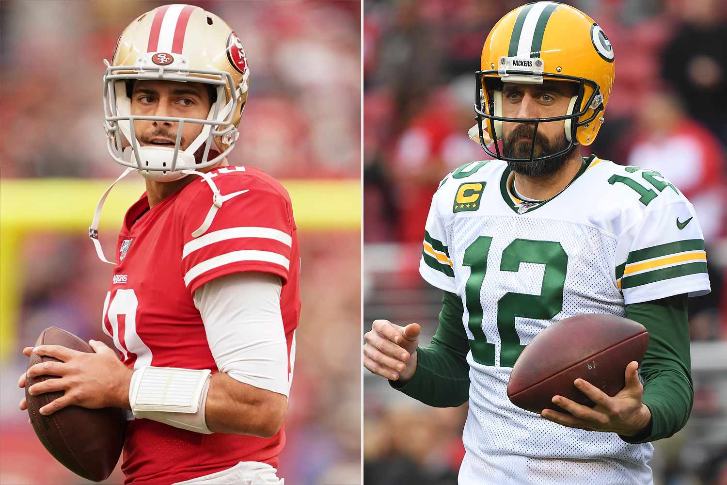 Jimmy Garoppolo and Aaron Rodgers