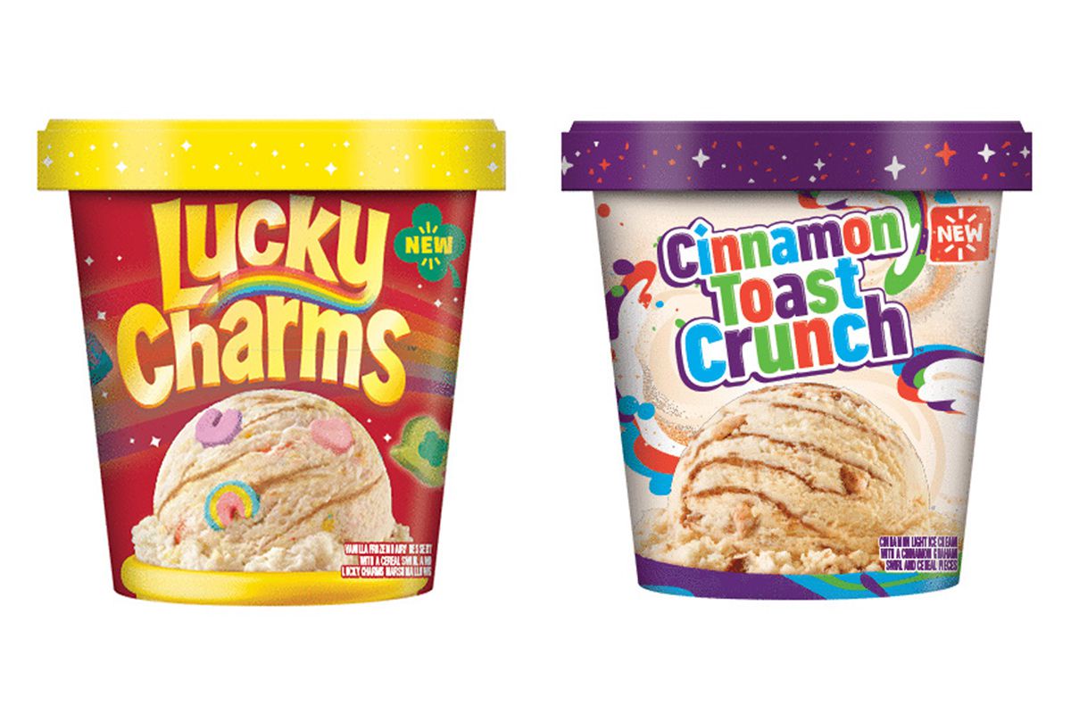 Lucky Charms and Cinnamon Toast Crunch ice cream