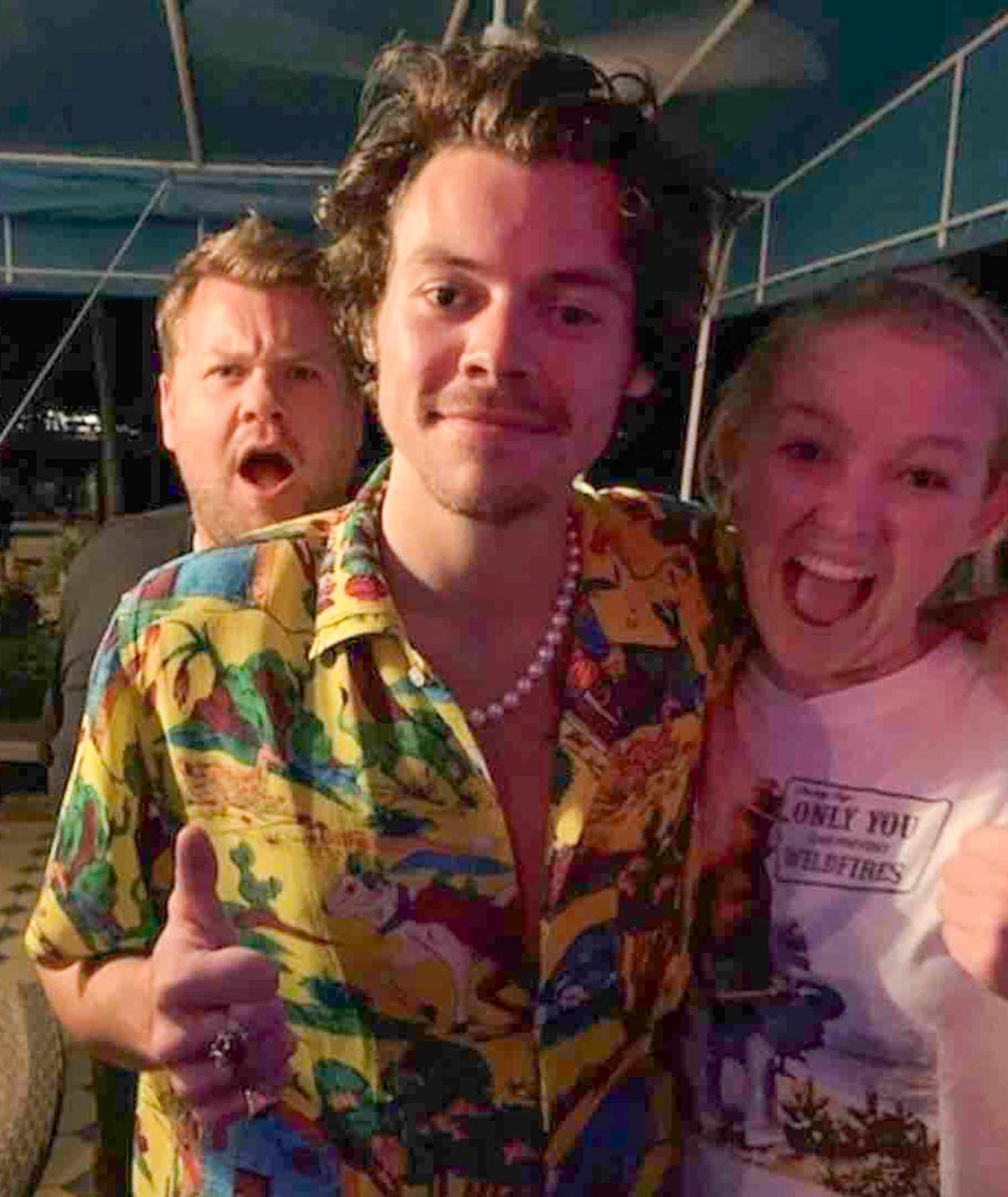 EXCLUSIVE: Singer Harry Styles And Comedian Pal James Corden Party It Up With Family And Friends At The Caribbean Fish Market Restaurant On St Thomas In The Virgin Islands