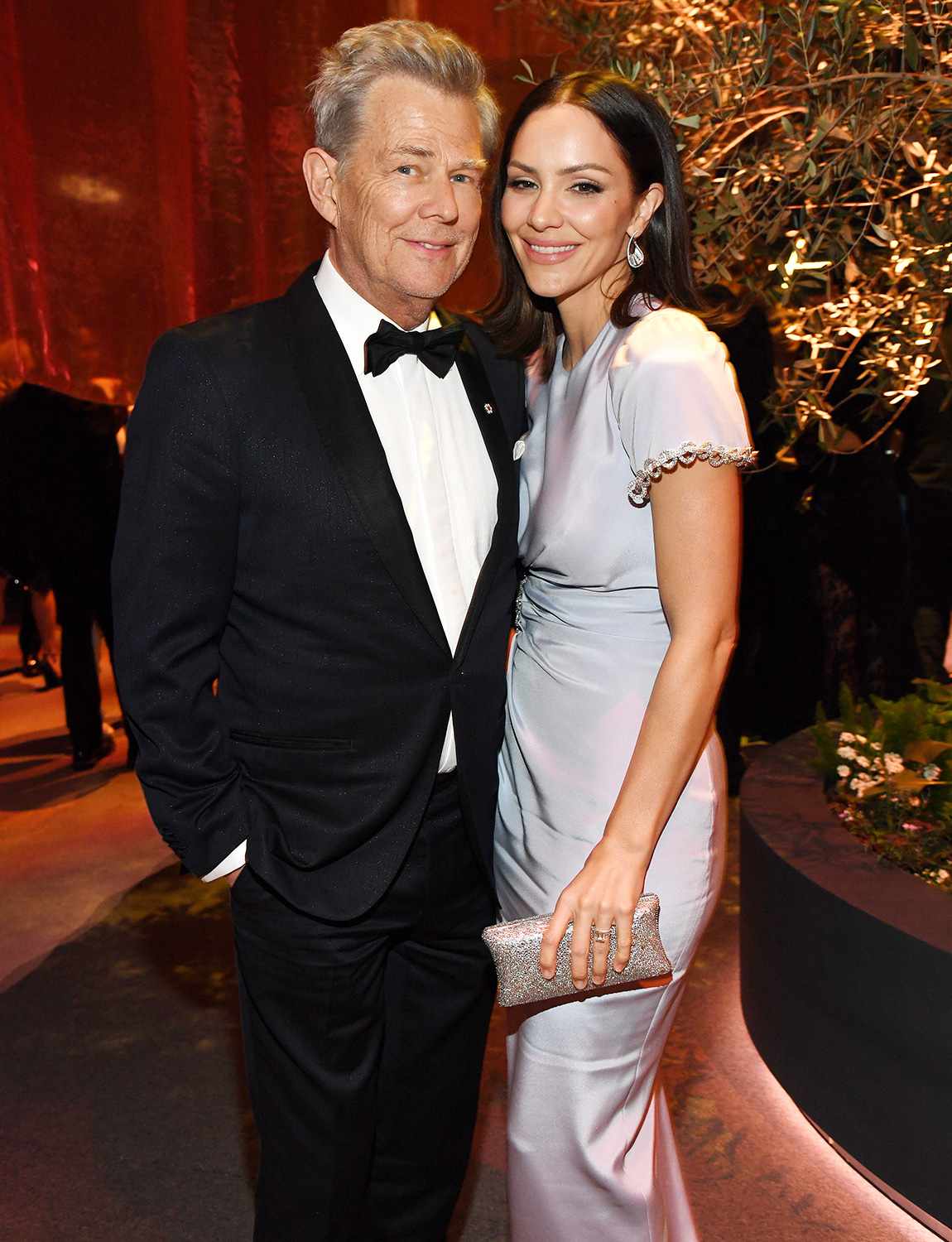 David Foster and Katharine McPhee attend the 2020 Vanity Fair Oscar Party hosted by Radhika Jones at Wallis Annenberg Center for the Performing Arts on February 09, 2020 in Beverly Hills, California