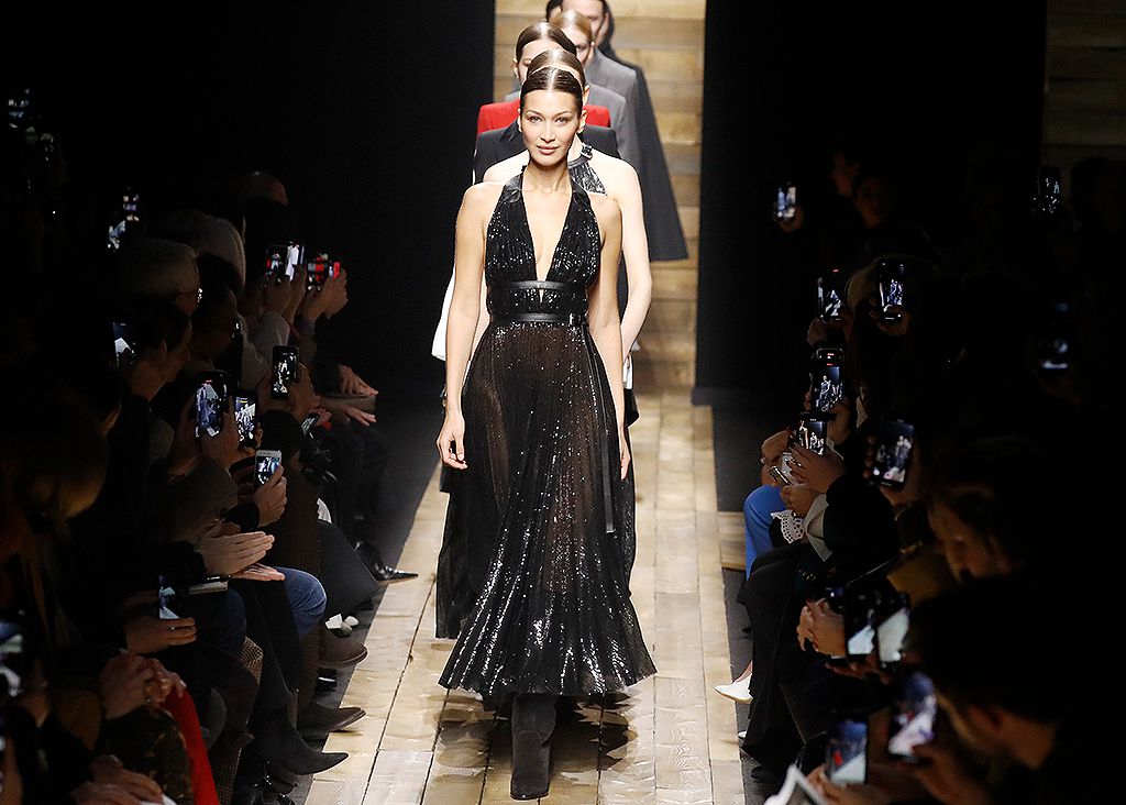 Bella Hadid and models walk the runway during the Michael Kors FW20 Runway Show on February 12, 2020 in New York City.