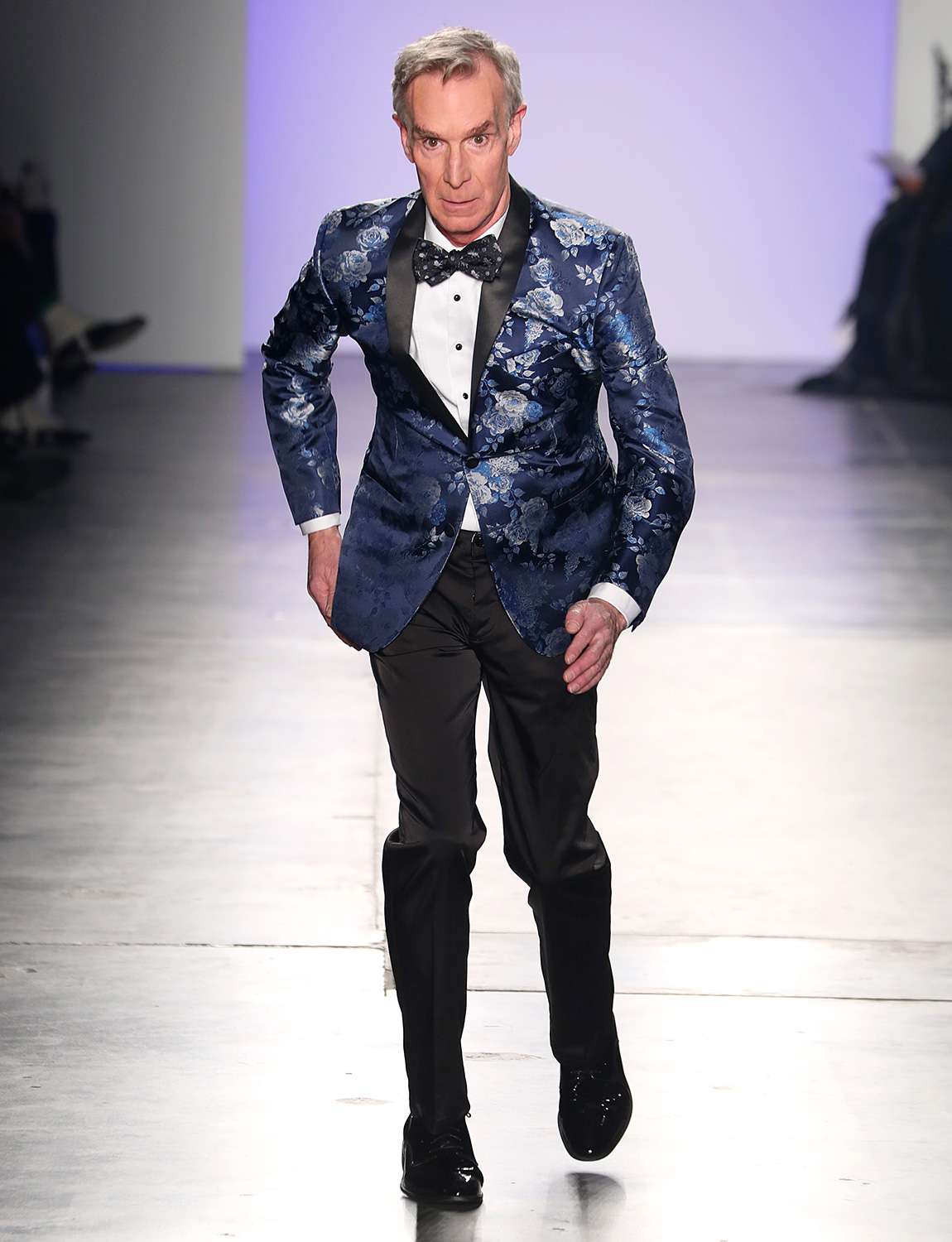 Bill Nye walks the runway at The Blue Jacket Fashion Show during NYFW at Pier 59 Studios on February 05, 2020 in New York City