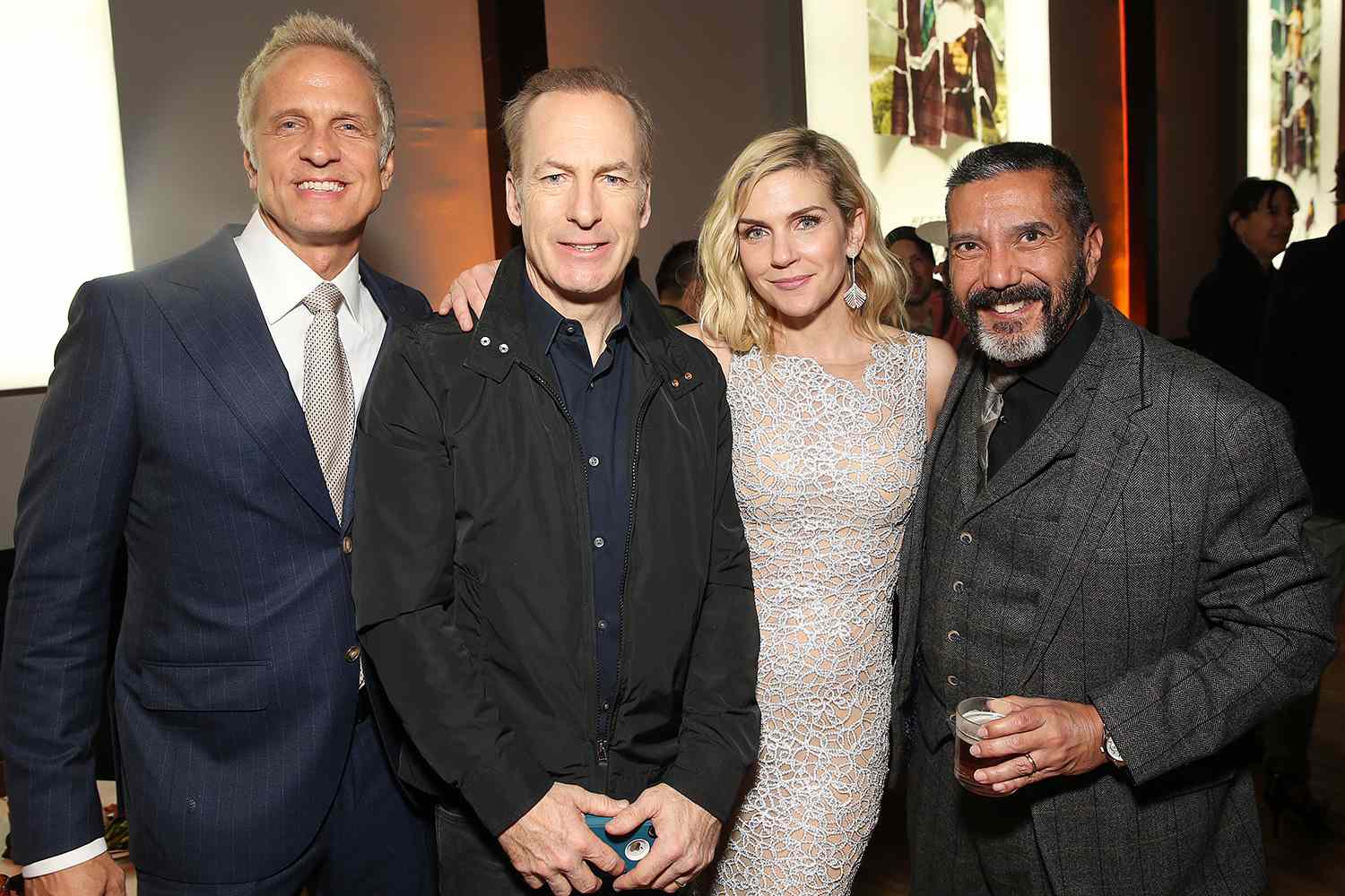 Patrick Fabian, Bob Odenkirk, Rhea Seehorn and Steven Michael Quezada attend the Premiere of AMC's "Better Call Saul" Season 5 After Party on February 05, 2020 in Los Angeles, California