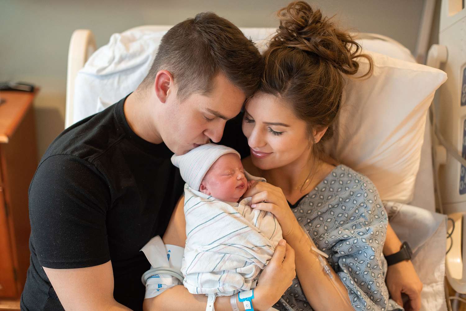 Carlin Stewart and Evan Stewart's newborn