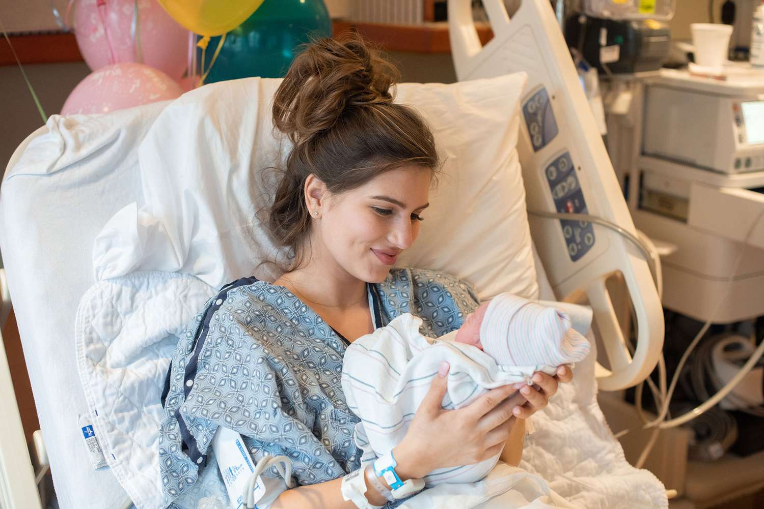Carlin Stewart and Evan Stewart's newborn