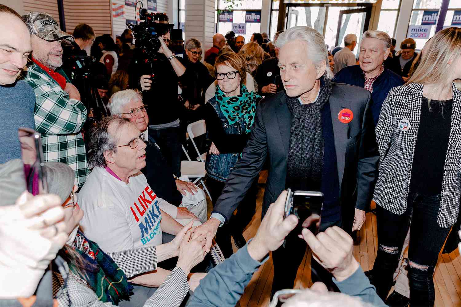 Michael Douglas campaigning in Wisconsin