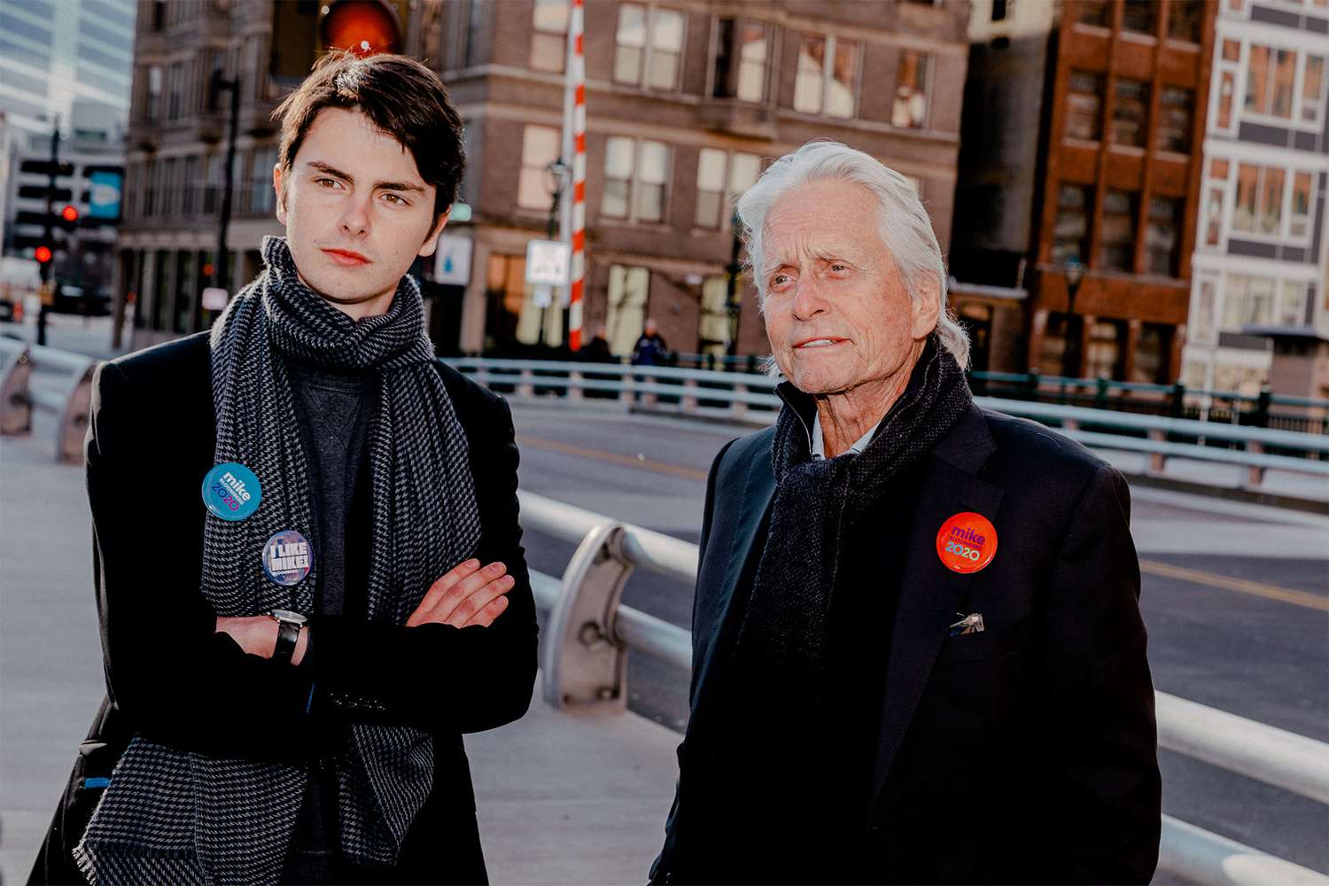 Michael Douglas campaigning in Wisconsin