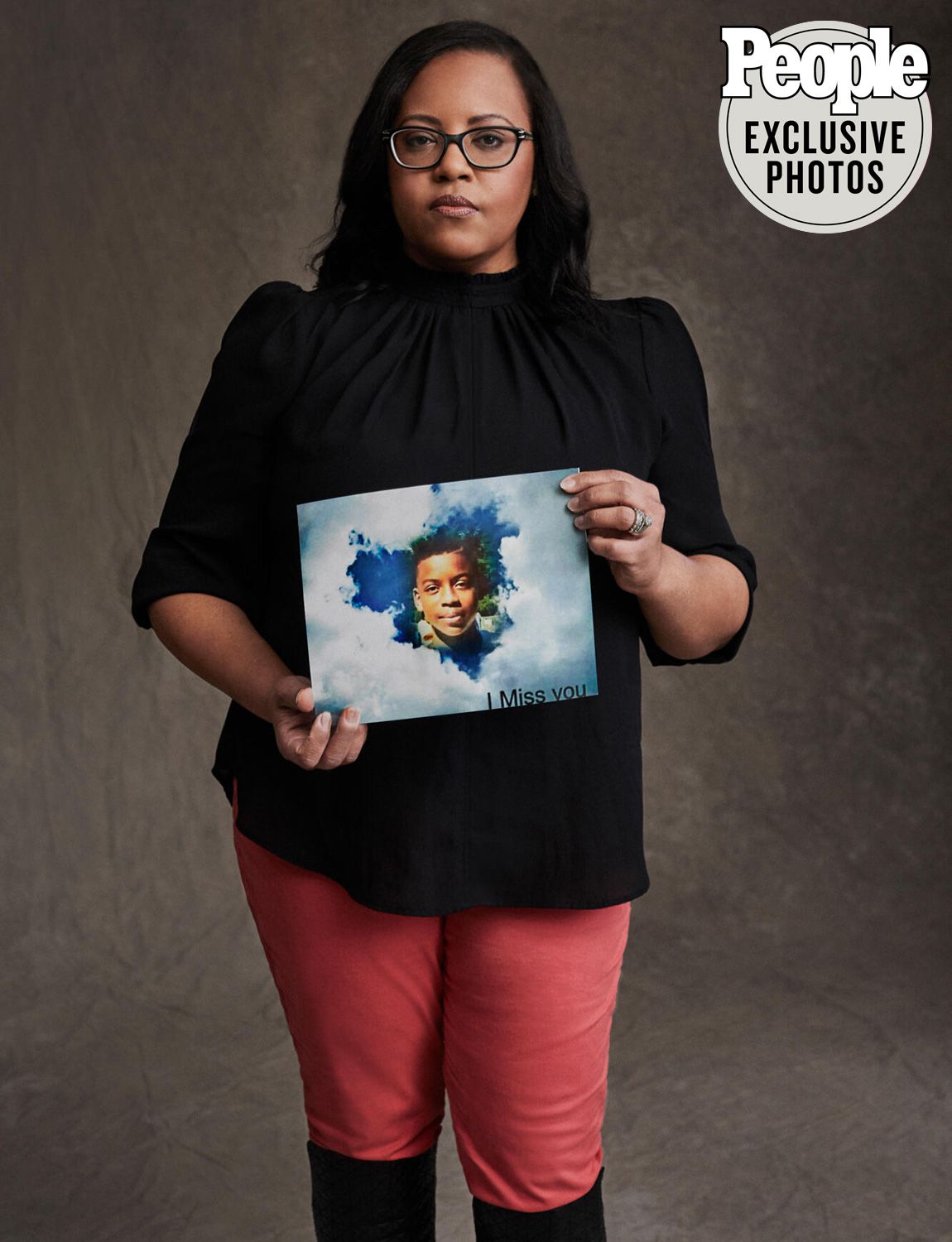 Gun survivors round table: Julvonnia McDowell whose son was shot and killed by a teen playing with a gun. New York, January 11, 2020