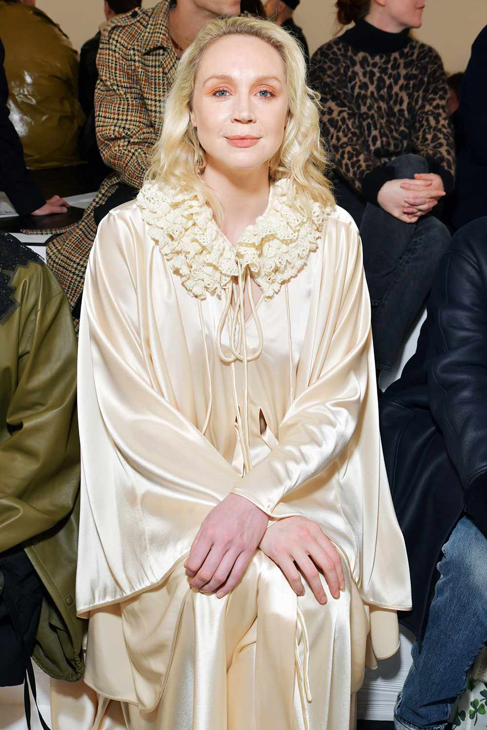 Gwendoline Christie in the front row Loewe show, Front Row, Fall Winter 2020, Paris Fashion Week, France - 28 Feb 2020