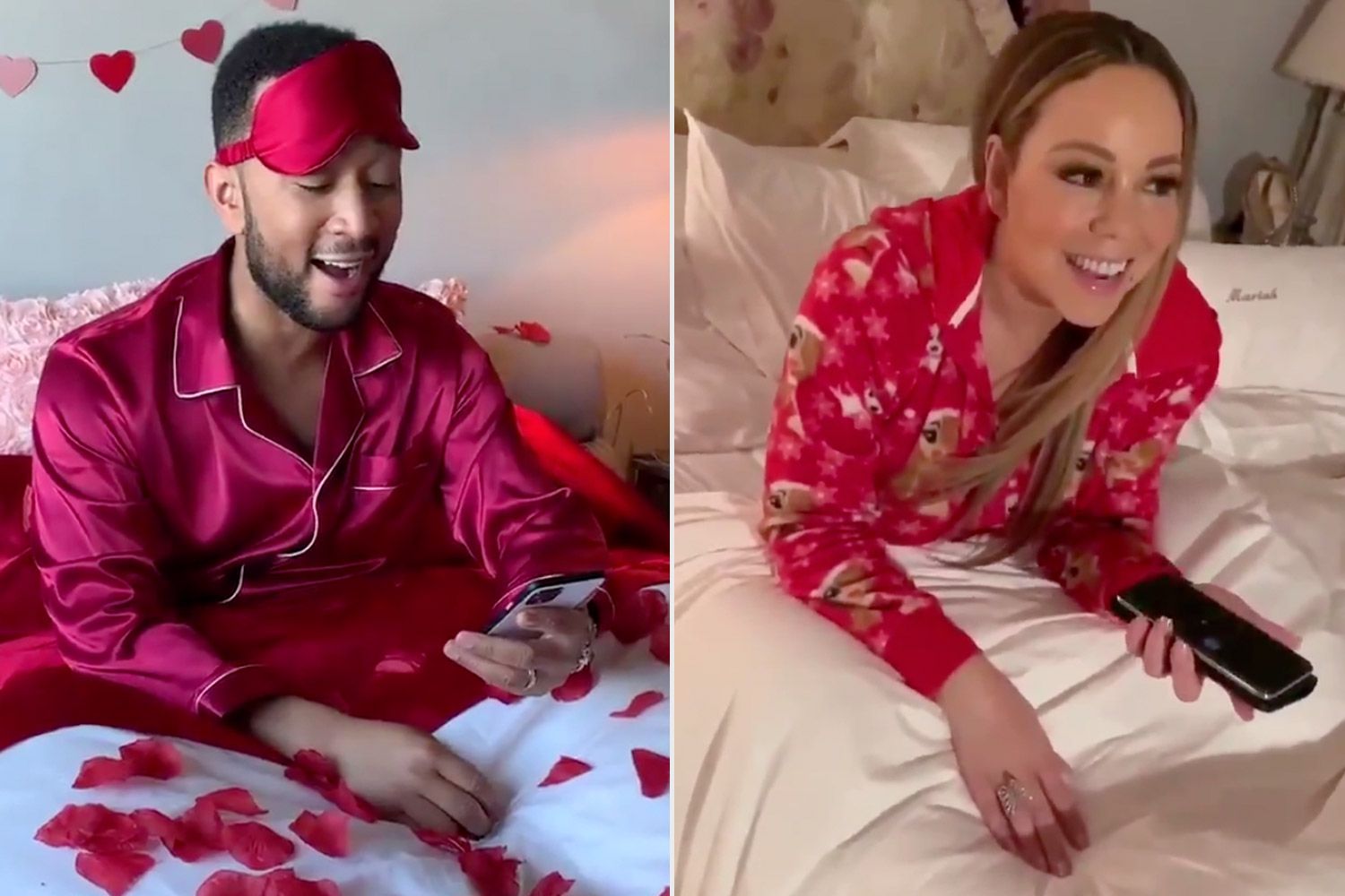 John Legend Hilariously Recreates Mariah Carey Holiday Video | PEOPLE.com