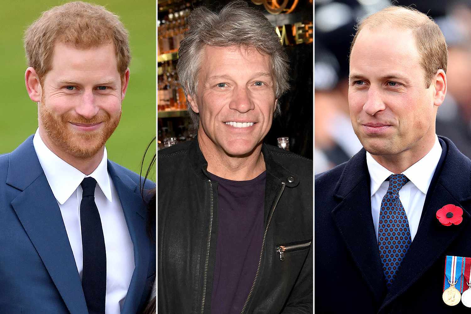 Prince Harry, Jon Bon Jovi, Prince William
