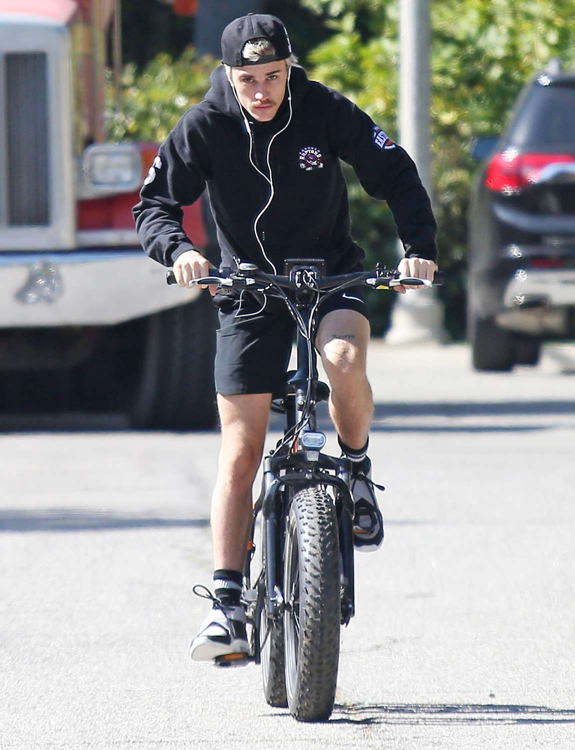 Singer Justin Bieber take electric bike for a ride