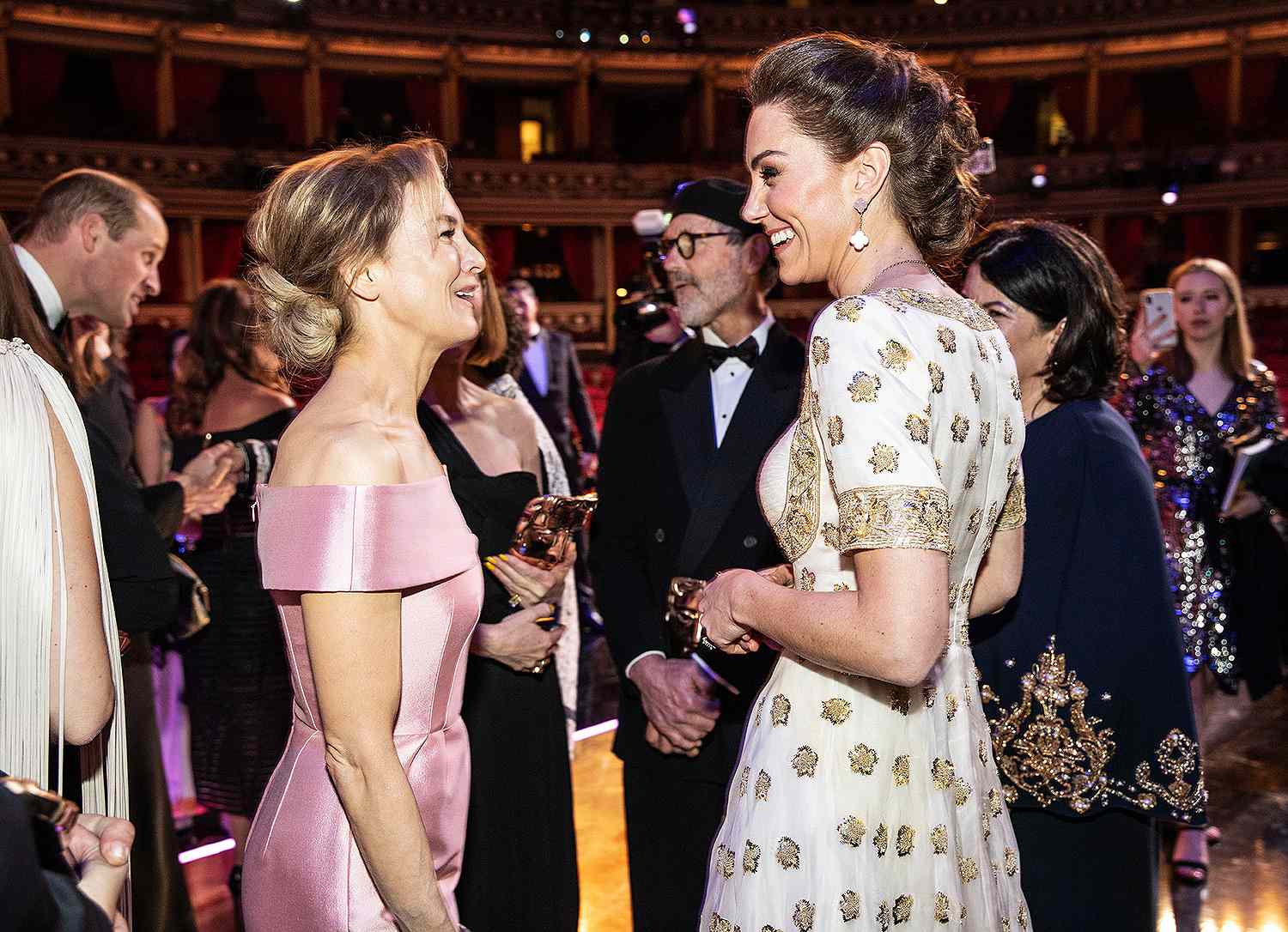 BAFTA winner Renee Zellweger and Catherine, Duchess of Cambridge speak