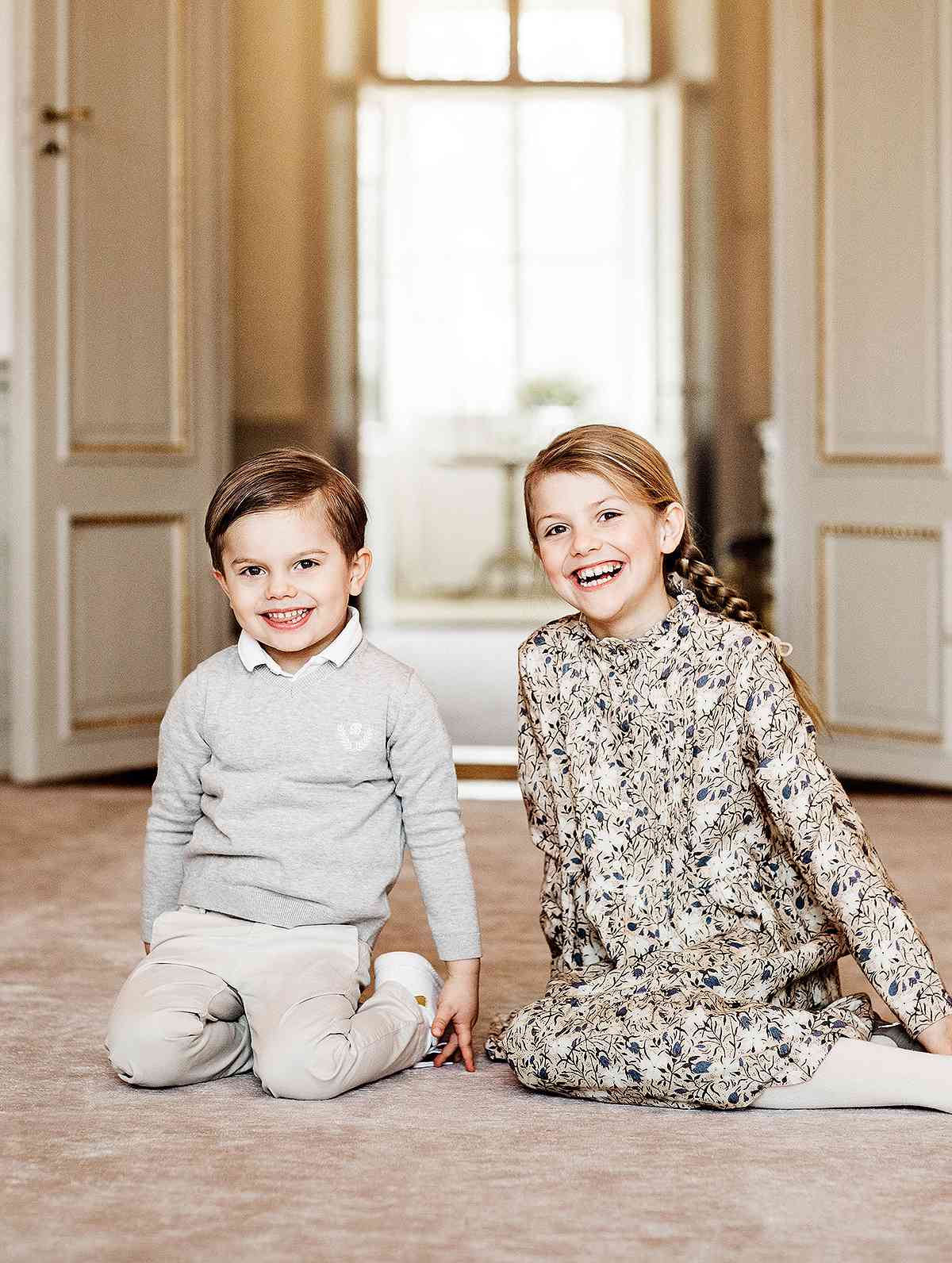 Princess Estelle of Sweden, here with her brother Prince Oscar