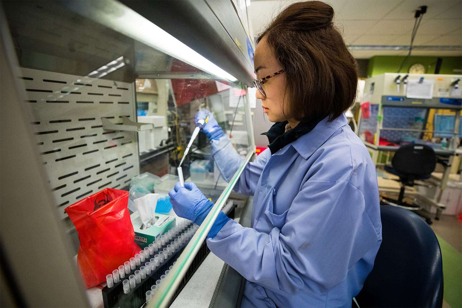 scientist at the UW Medicine Virology laboratory in Seattle