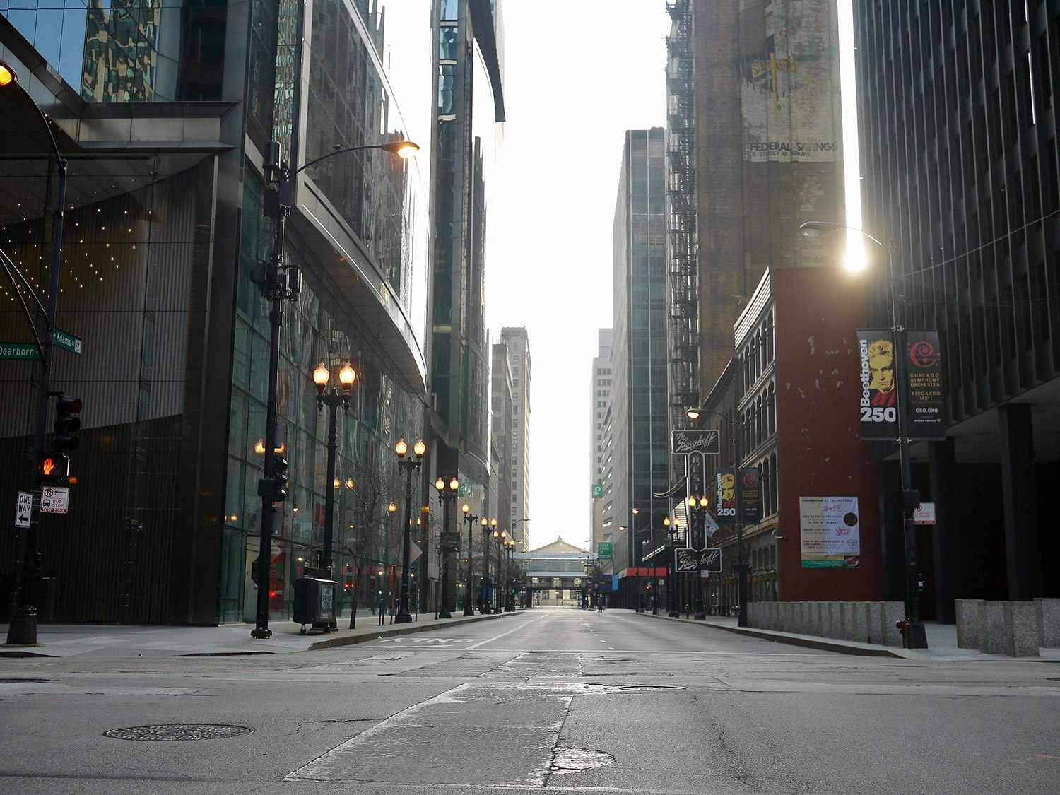 Adams Street In Chicago
