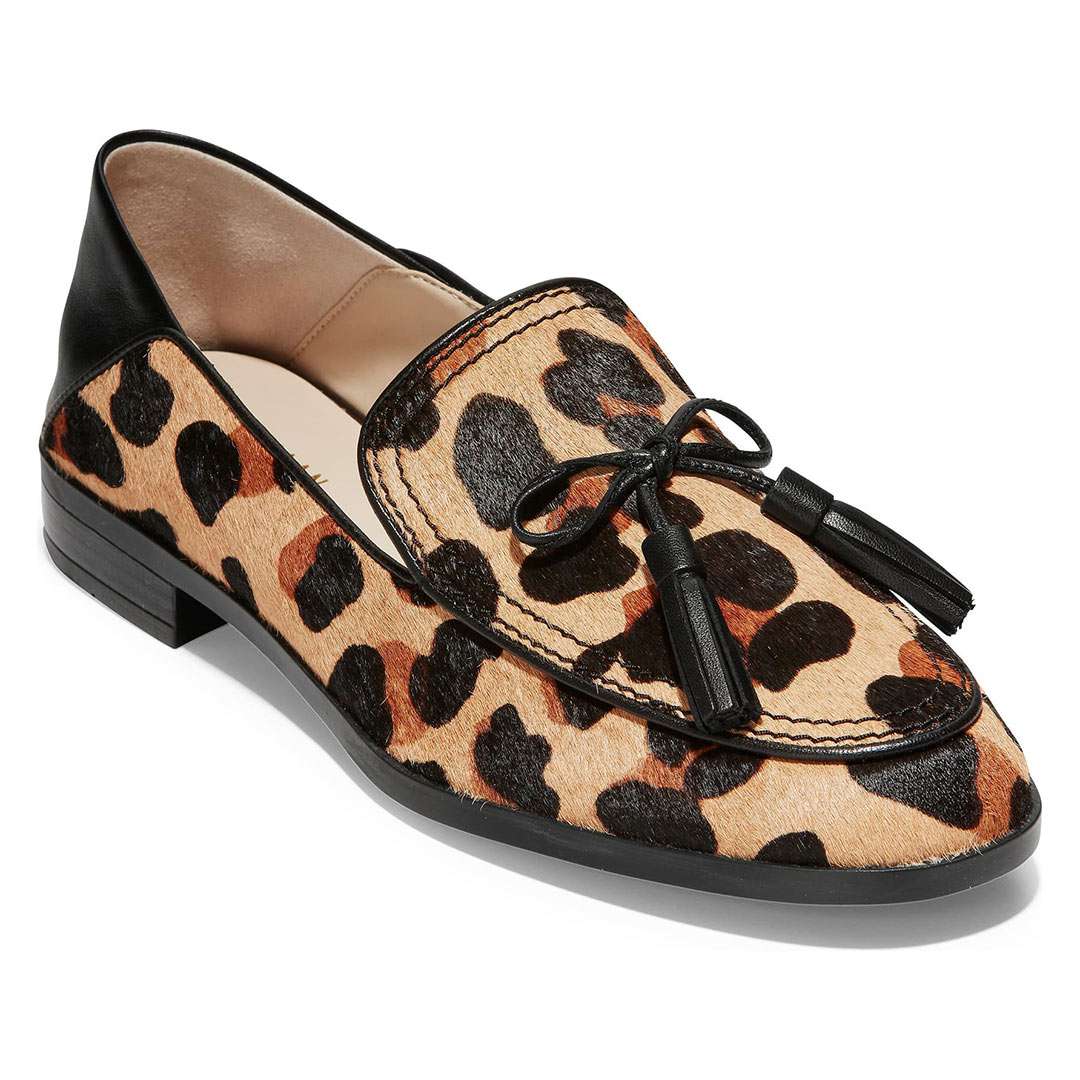 celebs wearing leopard-print loafers