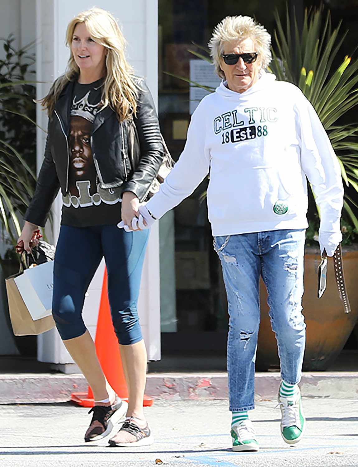 Penny Lancaster and Rod Stewart out and about, Los Angeles, USA - 15 Mar 2020
