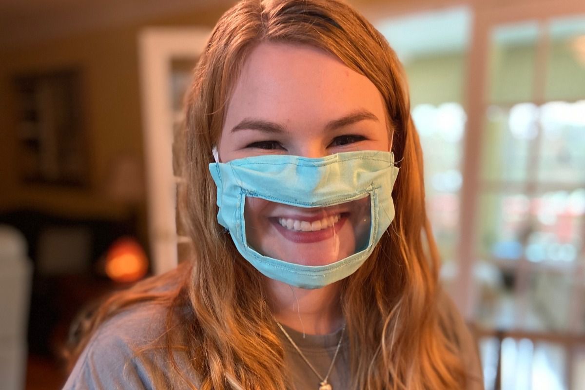 Mom and College Student Design and Sew Innovative Masks for the Deaf and Hard of Hearing