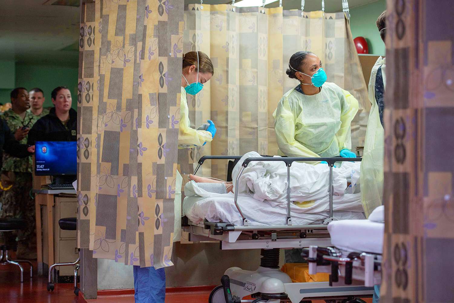 Medical Workers Inside Maryland Hospital Work During Coronavirus Pandemic