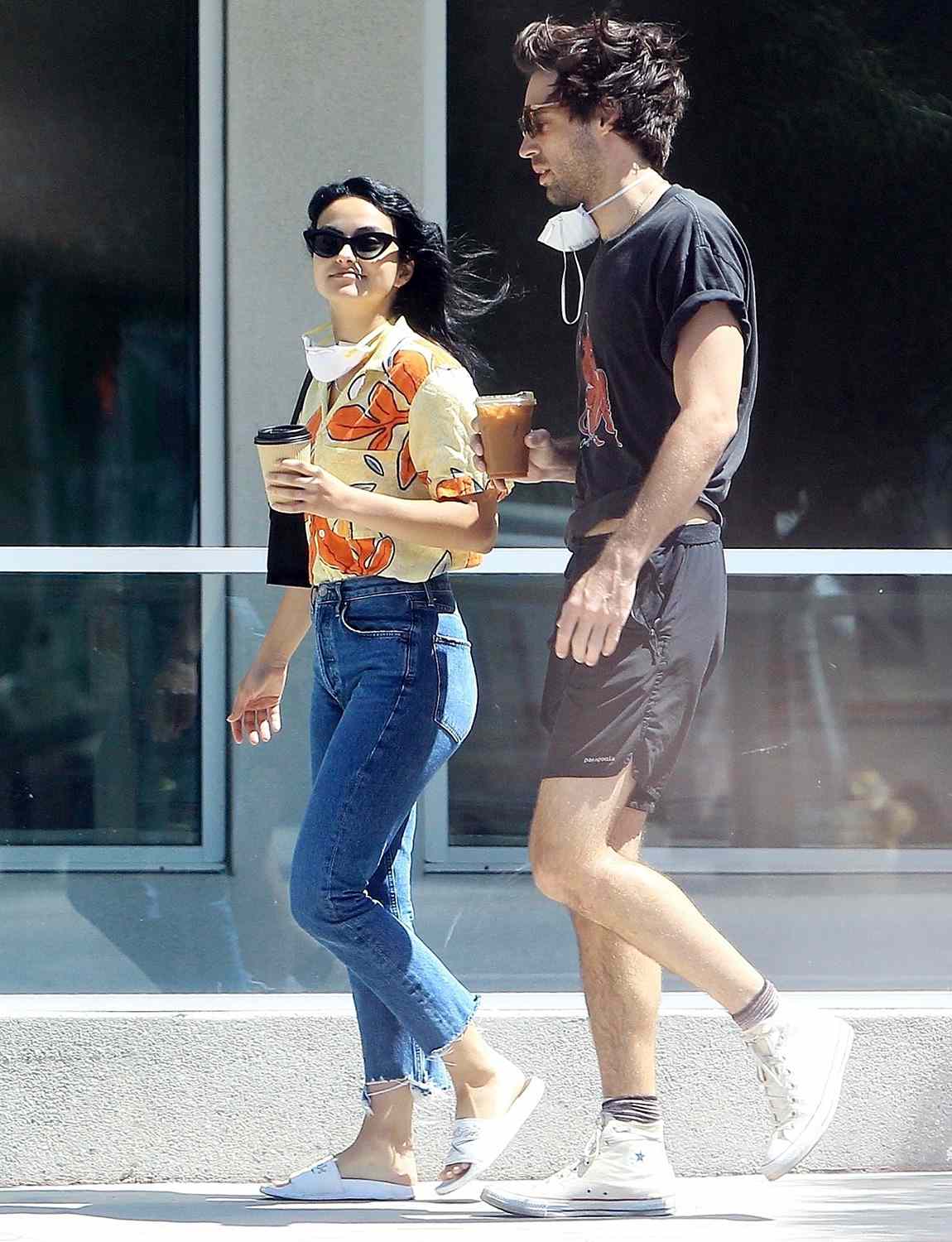 Camila Mendes picks up a Coffee with a friend