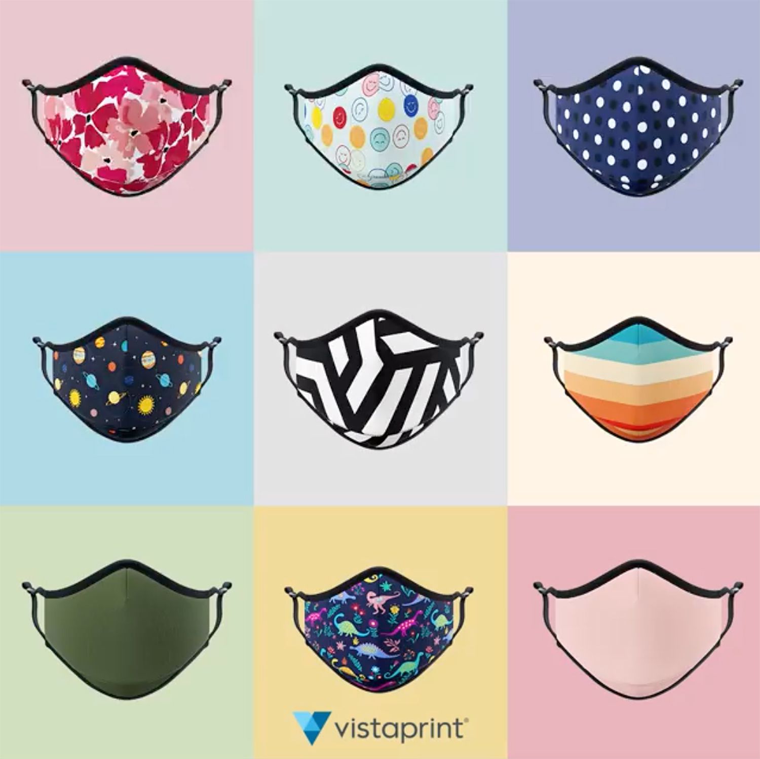 Reusable Adjustable Face Mouth Protection With 5-Layer Filter For Running Outdoor Print With Zentangle Ornament Colorful Texture For 
