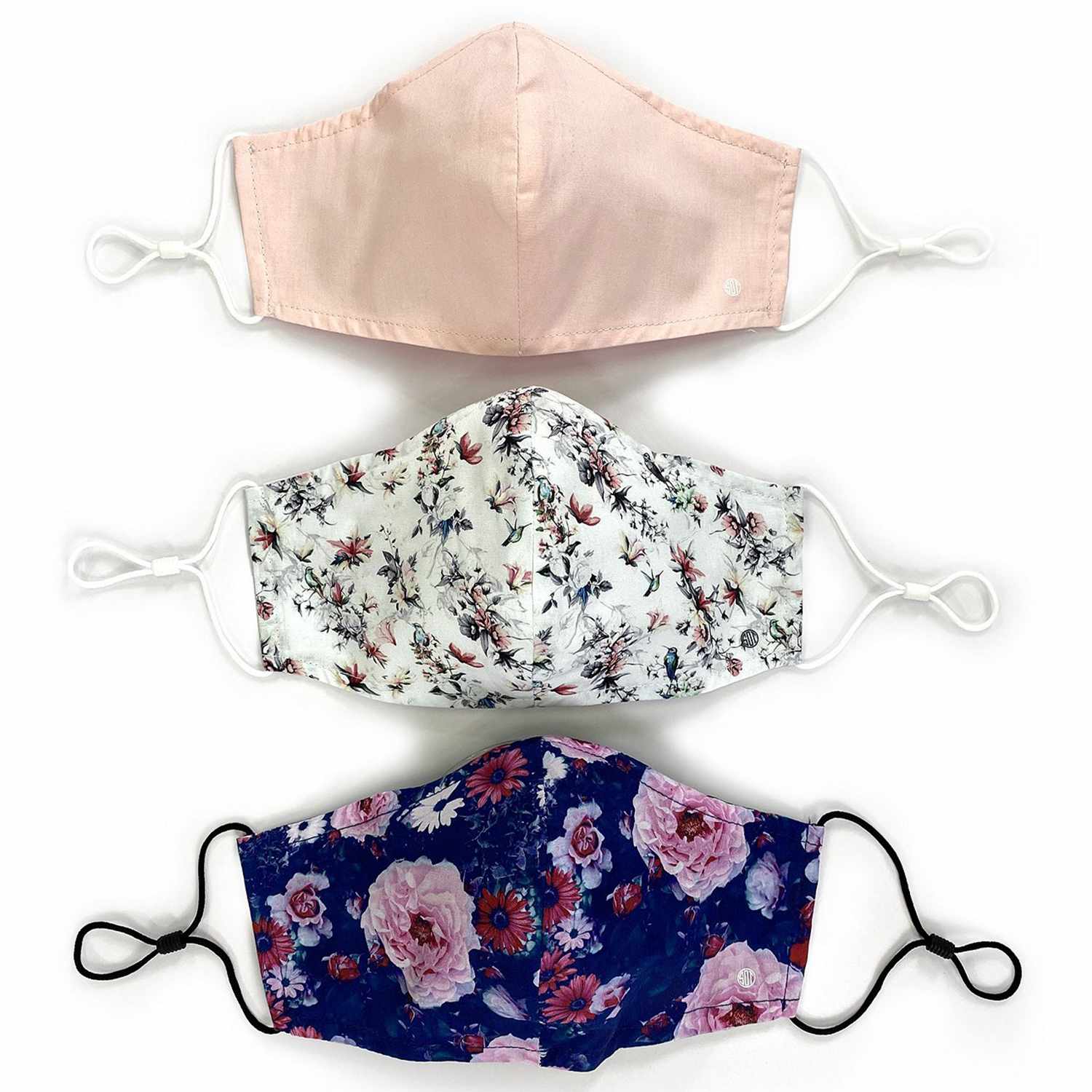 Society of Threads Unisex Curved Mask Floral 3-Pack