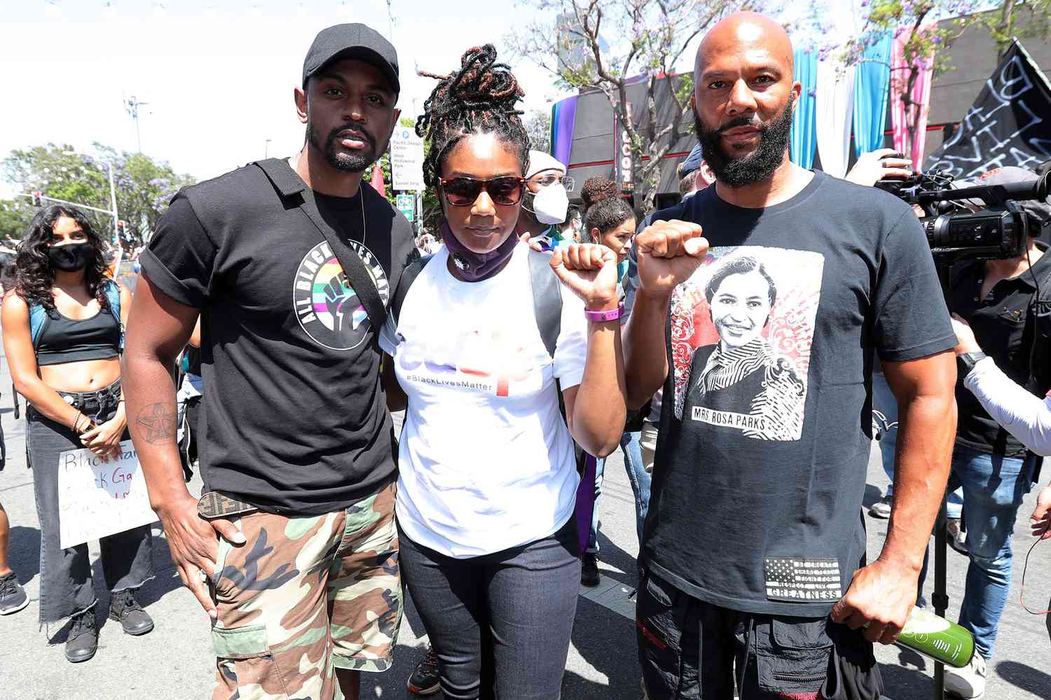 Tiffany Haddish and Common Black Lives Matter protests, Los Angeles, USA - 14 Jun 2020