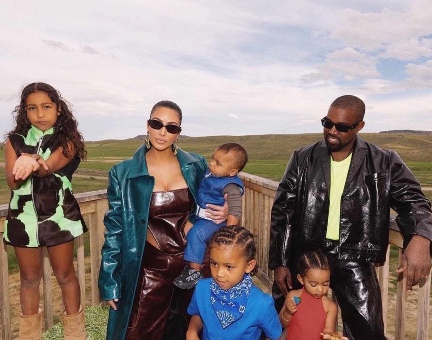 Kim Kardashian and Kanye West Father's day