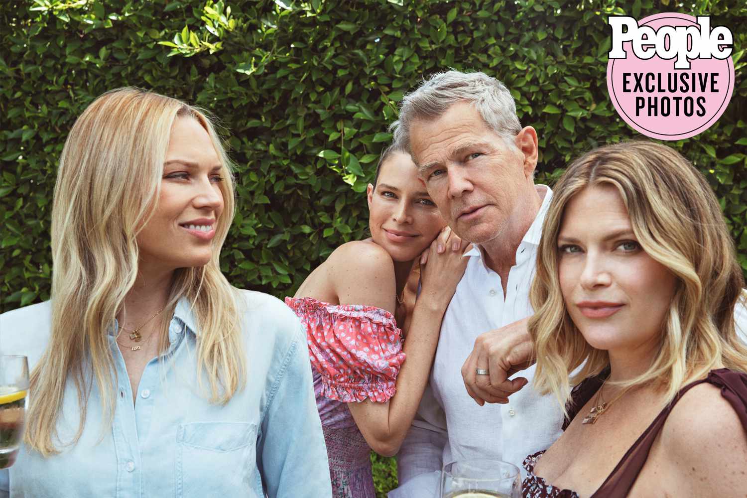 David Foster photographed with his daughters Erin, Sara, and Jordan in Los Angeles, CA, on 6/26/2020.