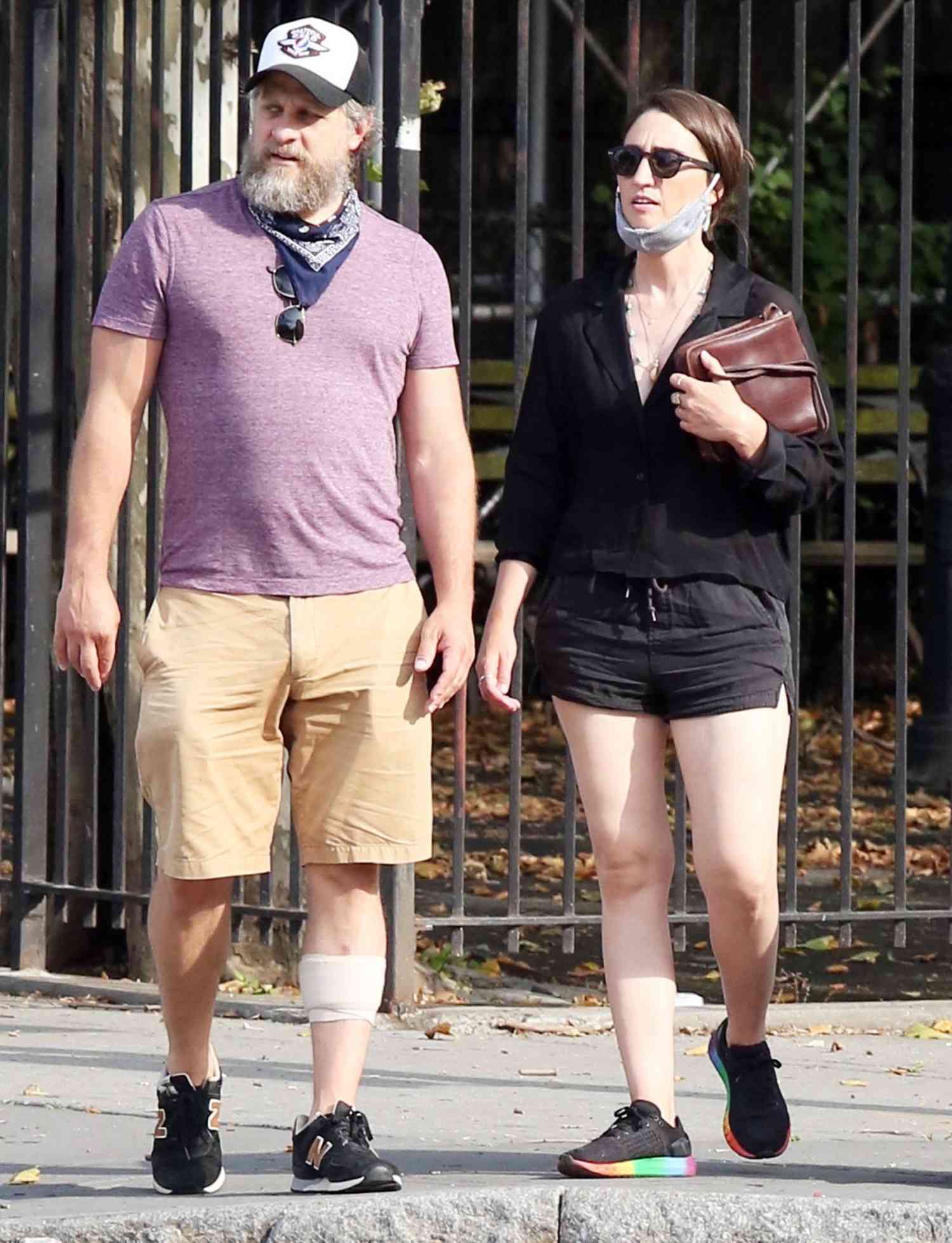 Sara Bareilles and Joe Tippett Walking Around Lower Manhattan