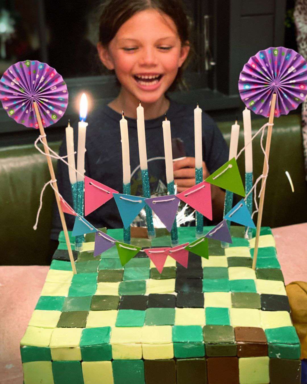 Busy Philipps Makes Daughter Cricket A Minecraft Birthday Cake People Com