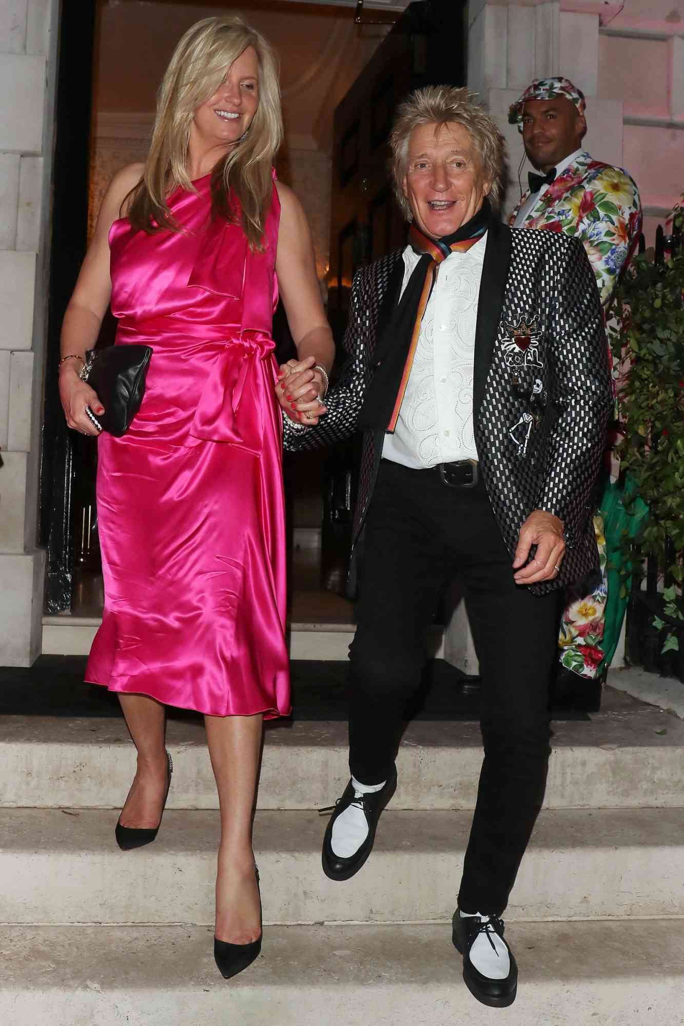 Penny Lancaster and Rod Stewart out and about, London, UK - 04 Jul 2020