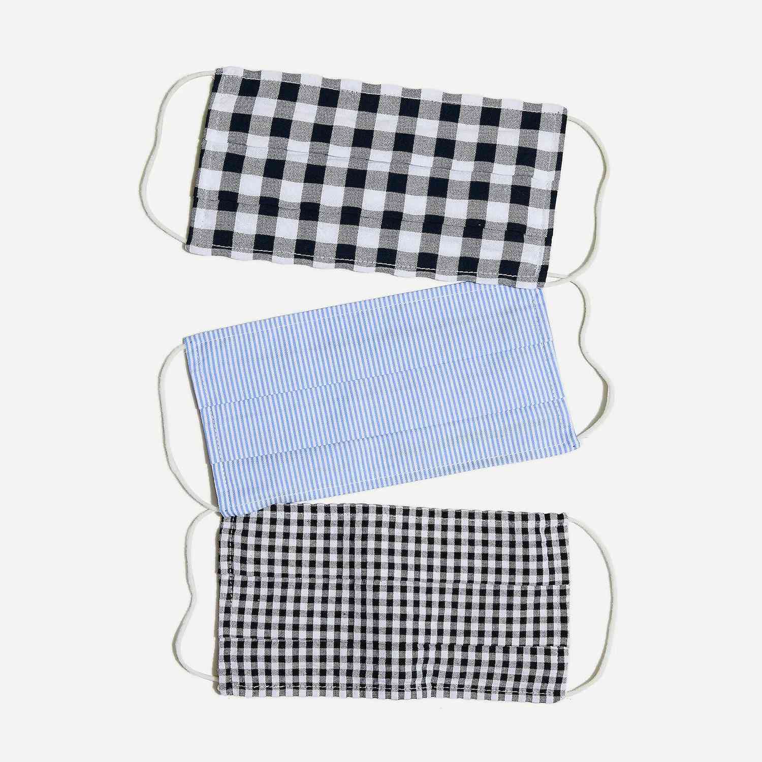 JCrew Pack of three nonmedical face masks in mixed prints