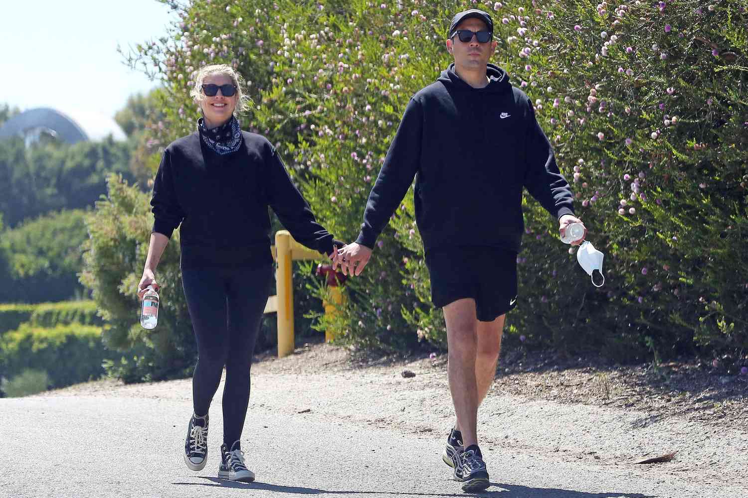 Ashley Benson and boyfriend G Easy hold hands while out for hike