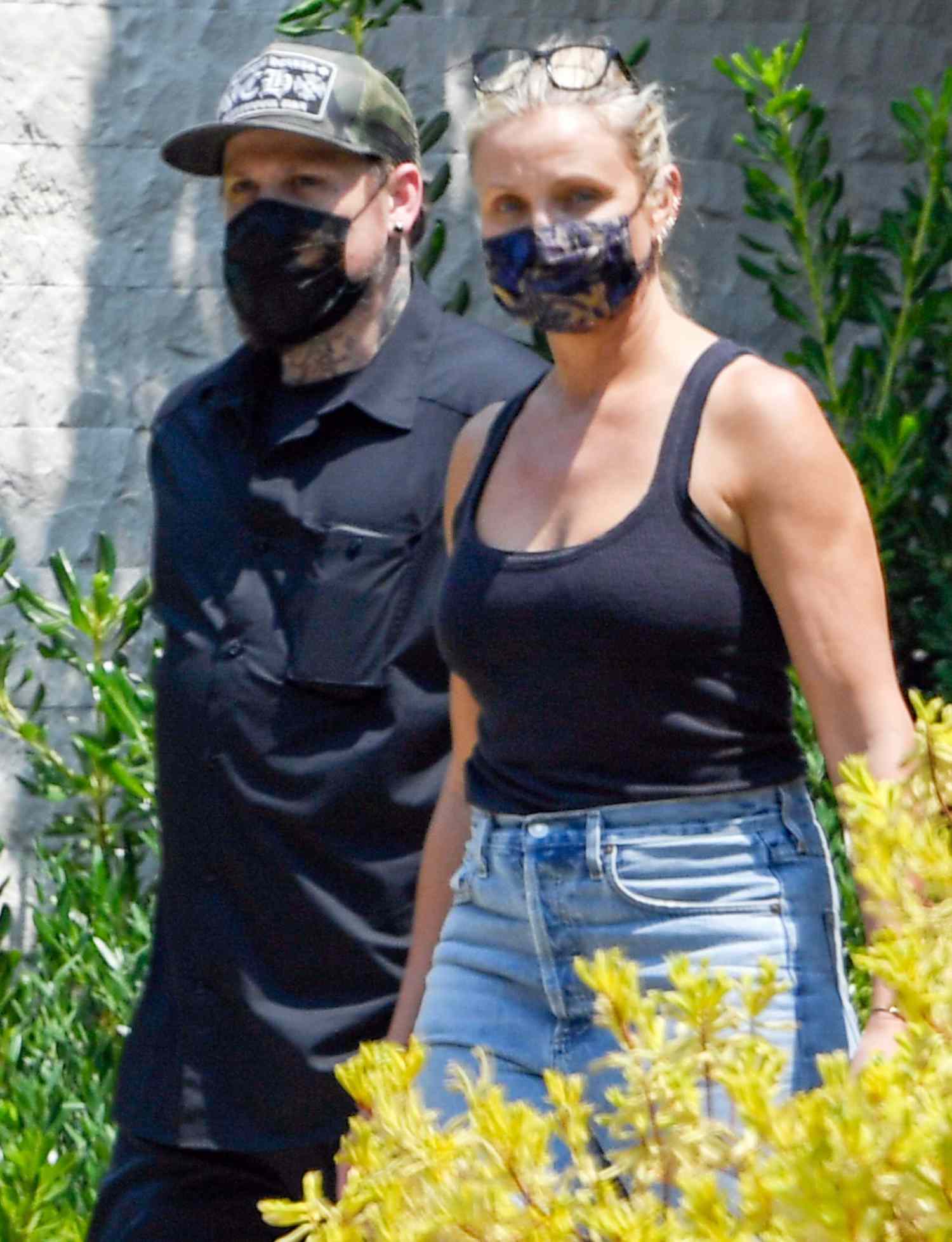 Cameron Diaz and Benji Madden leave a showing of a home worth $13,980,000