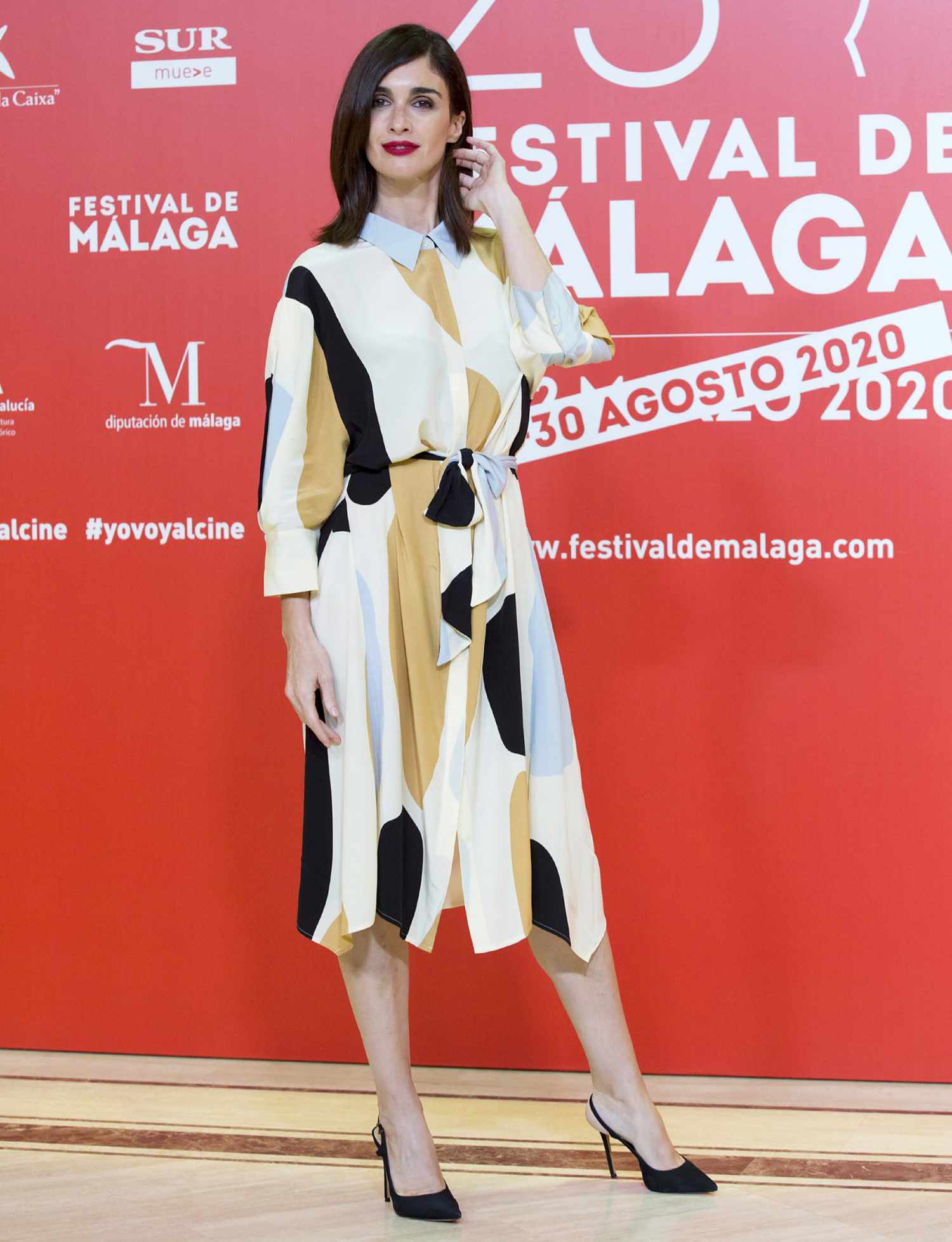 Paz Vega attends the photocall of the third day of the Malaga Film Festival 2020 on August 23, 2020 in Malaga, Spain