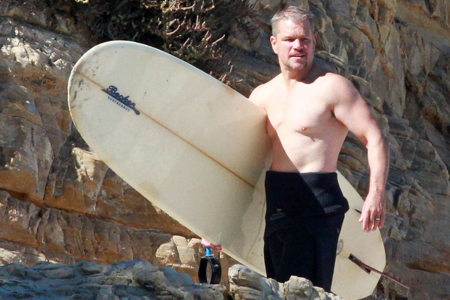 Matt Damon Surfing Shirtless Playing Football With Bikini Model Friend