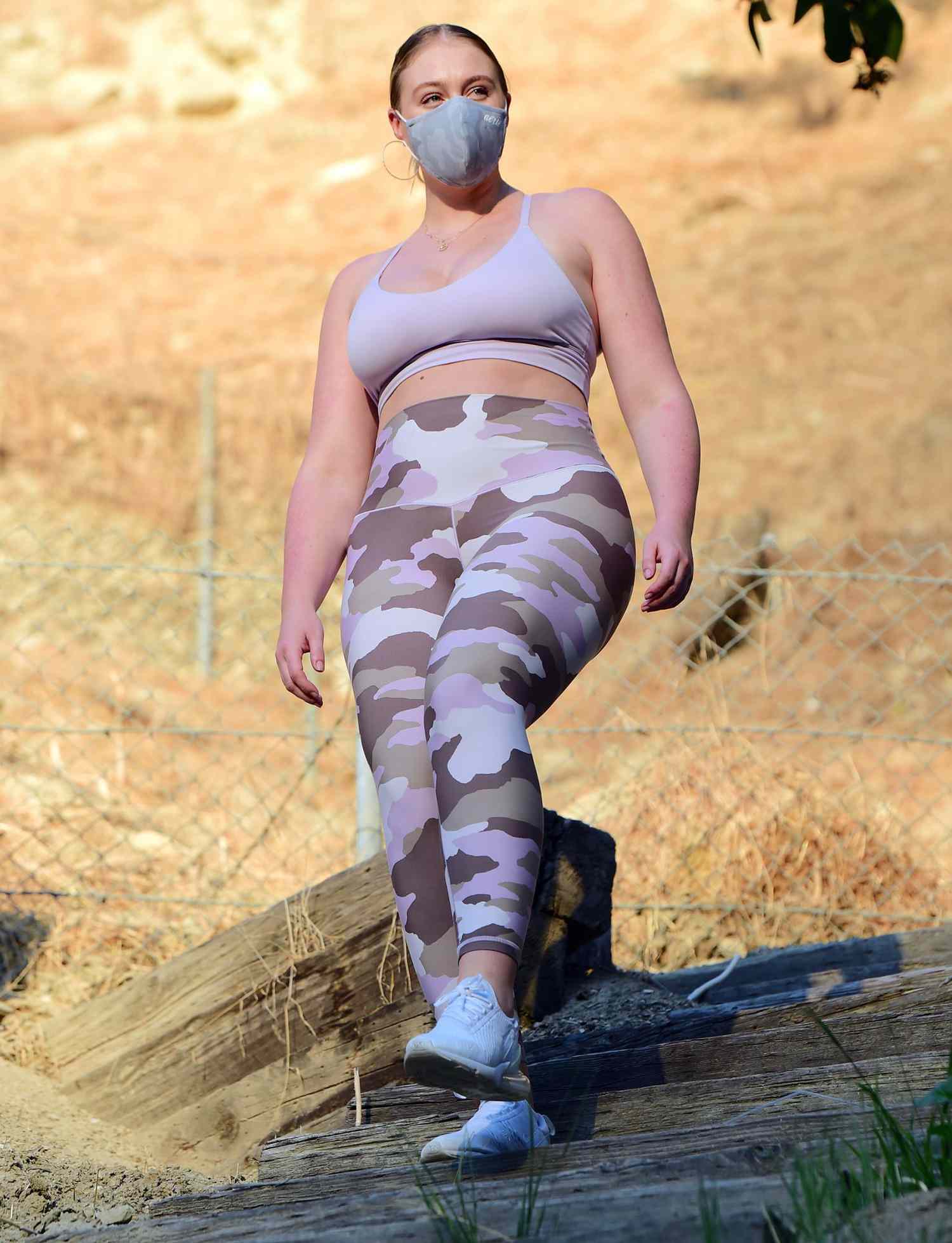 Iskra Lawrence Works Up a Sweat as She Takes a Hike in Los Angeles