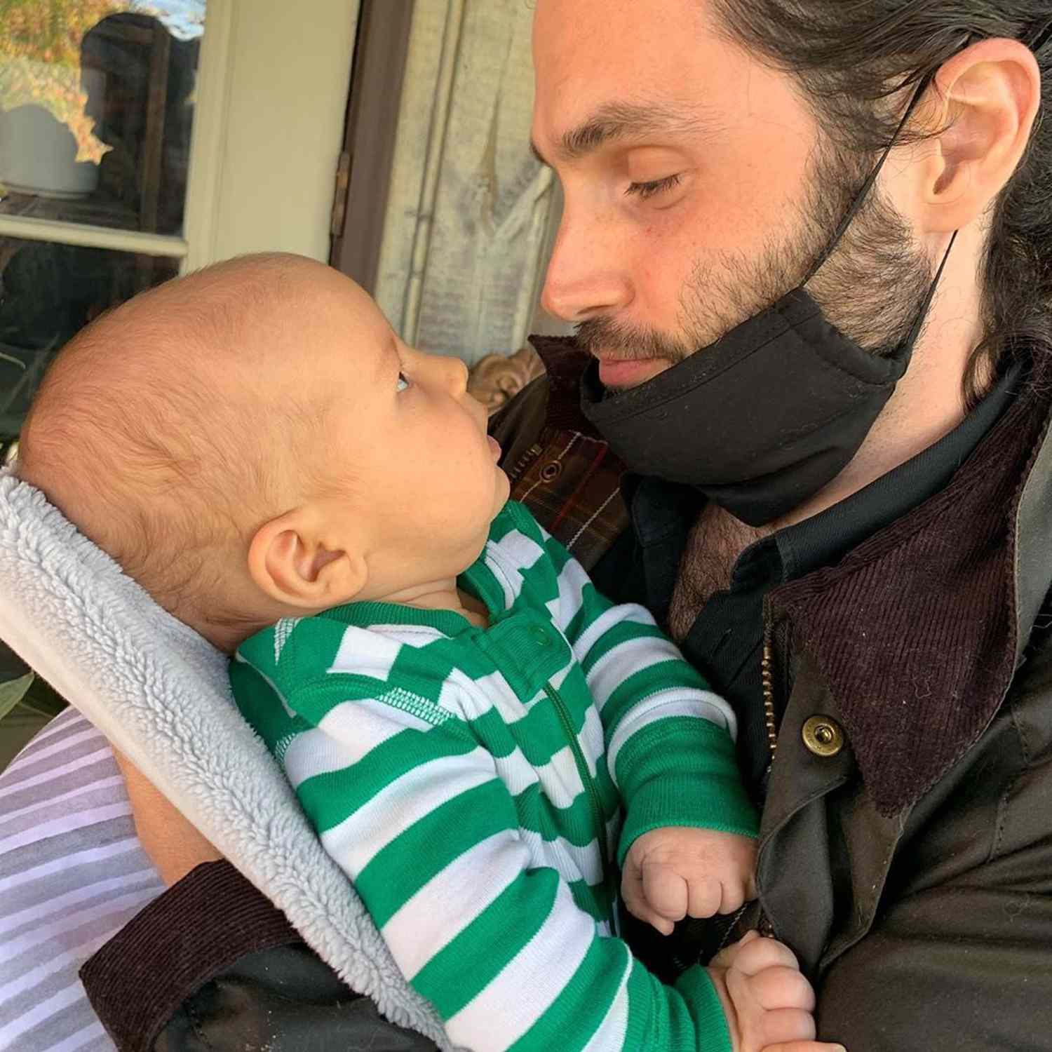 Domino Kirke Shares Sweet First Photo of Husband Penn Badgley with Their Baby Son