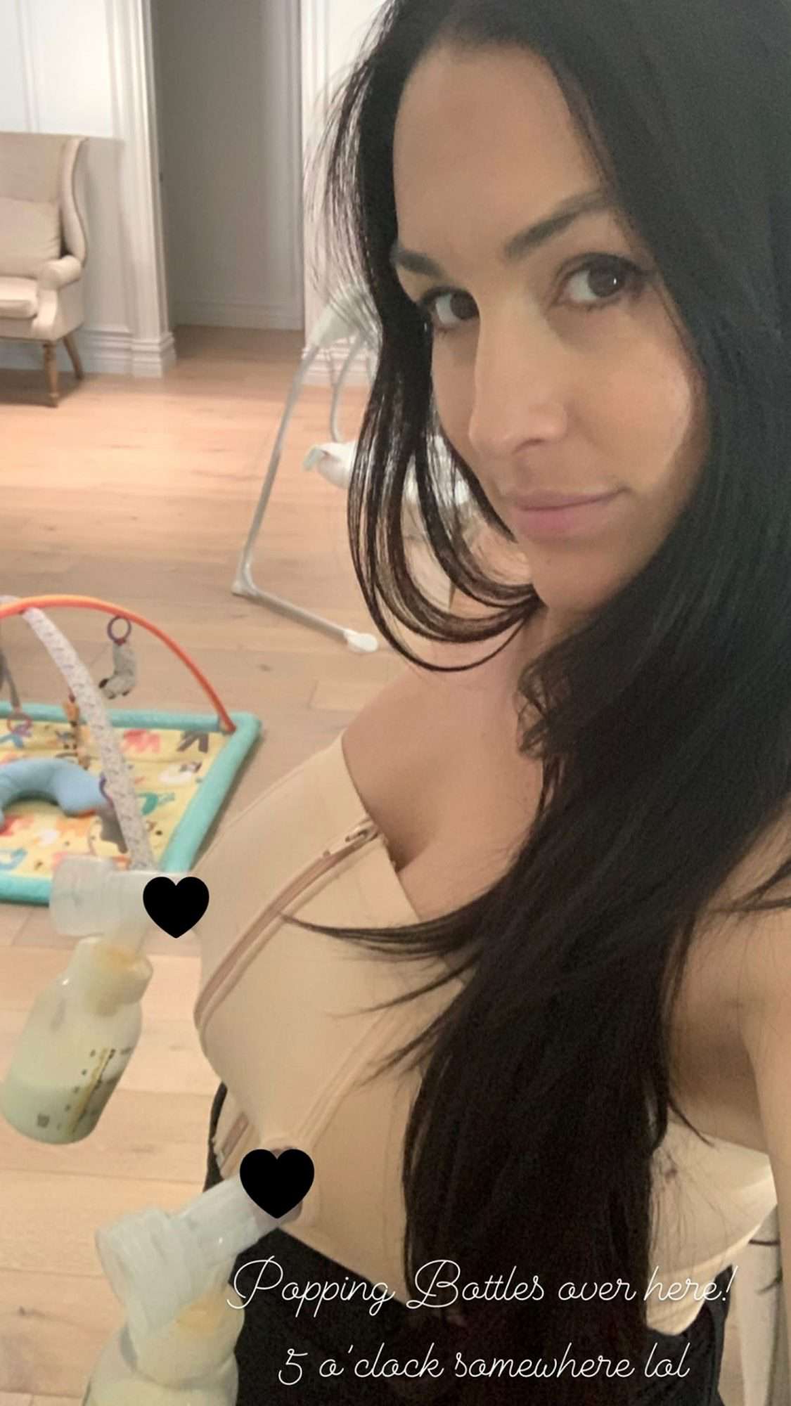 Bella Shares Photo of Herself Pumping Breast Milk: 'Popping Bottles Over Here'