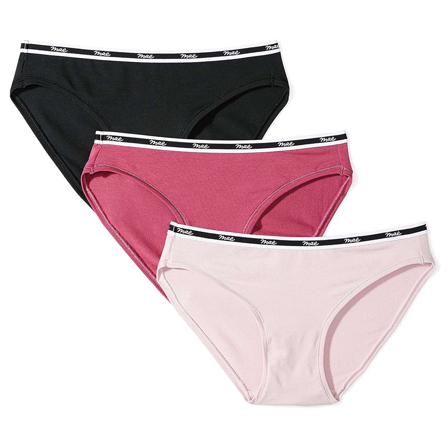 Mae Women&rsquo;s Logo Bikini Underwear Three-Pack