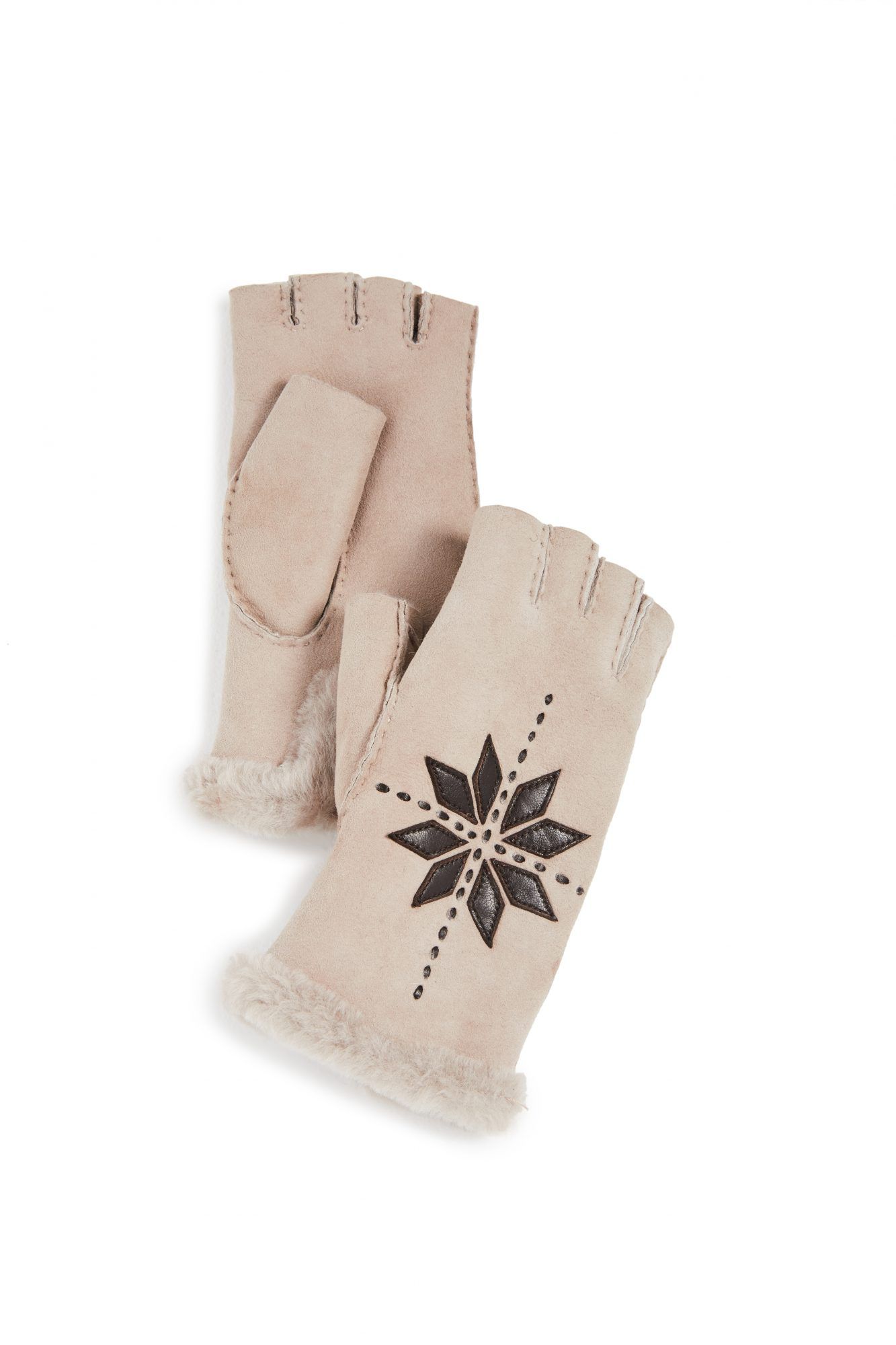 Agnelle Flocon Fingerless Gloves