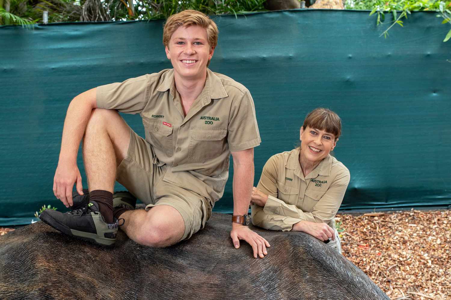 Terri Irwin and son Robert celebrate his 17th birthday at the Australia Zoo...