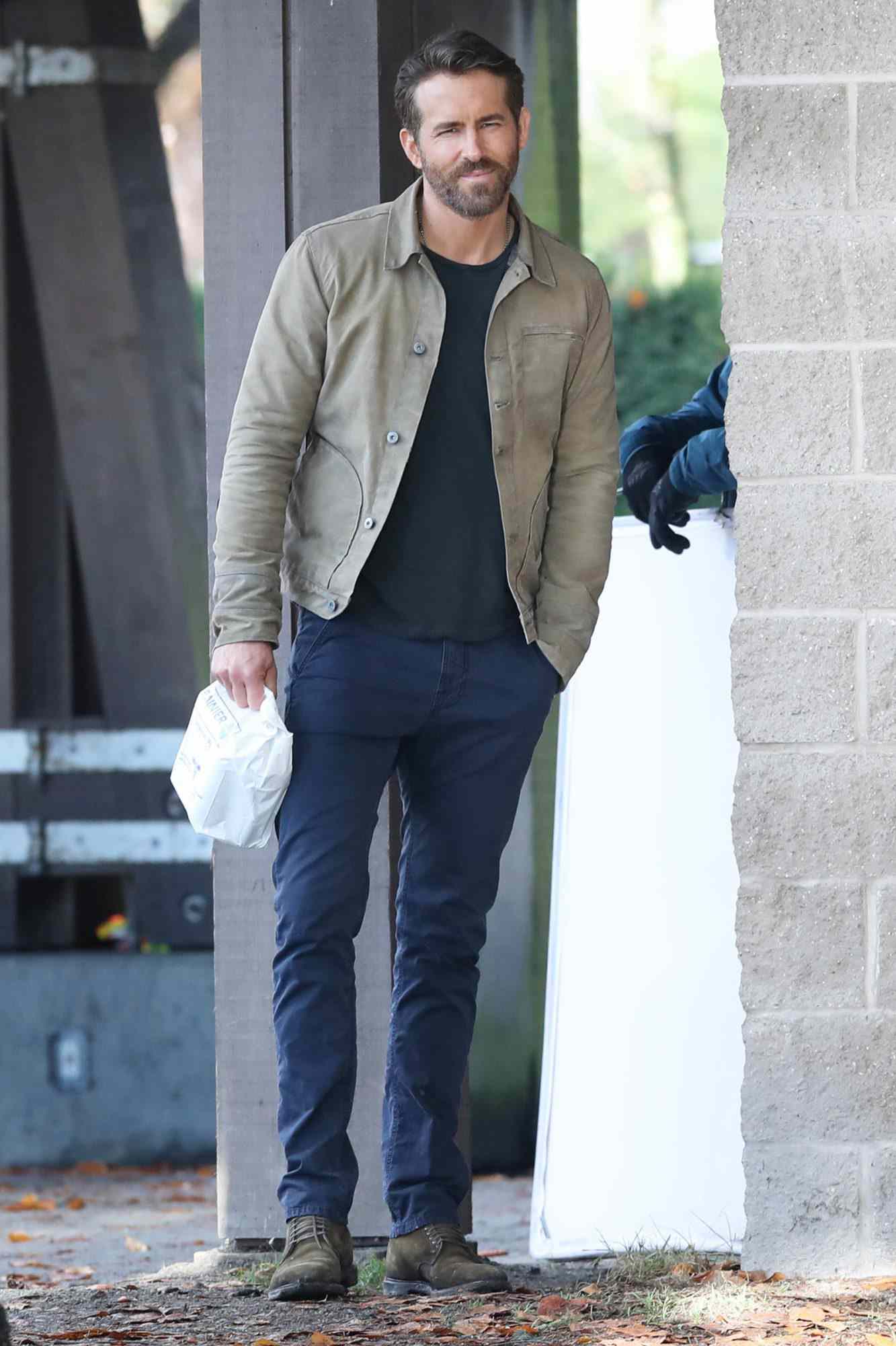 Ryan Reynolds is Spotted on the Set of His New Netflix Film, 'The Adam Project' in Vancouver, Canada.