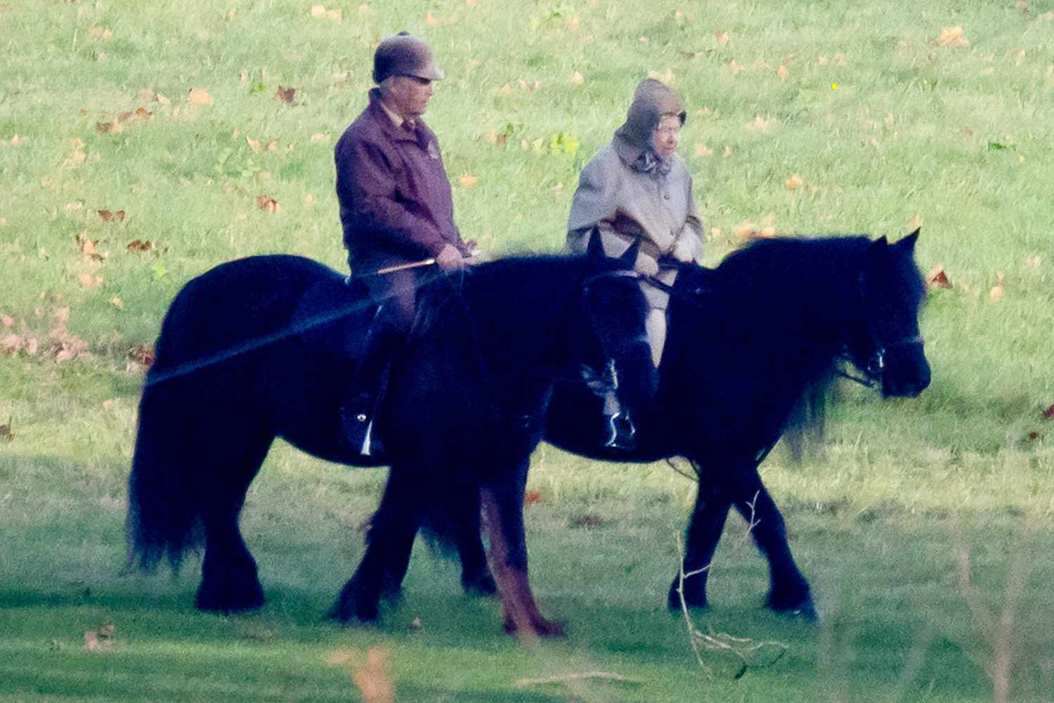 Queen Elizabeth Rides a Horse at Windsor